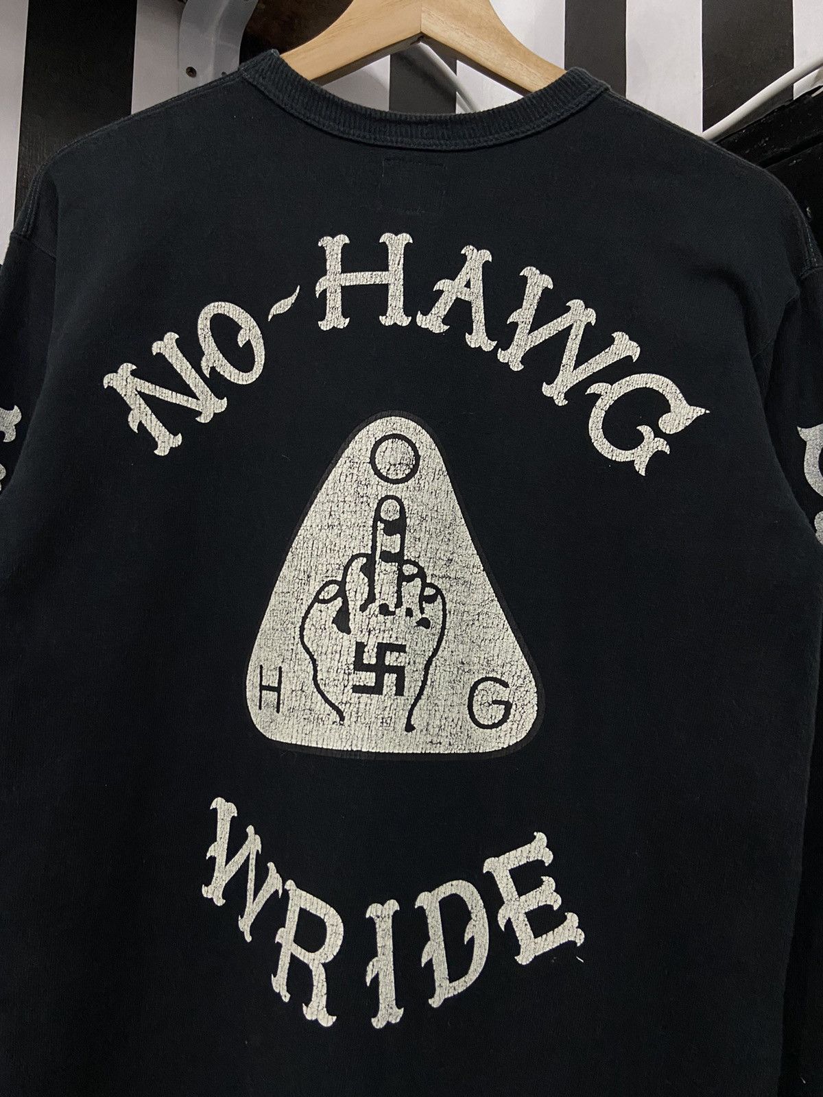 Japanese Brand × Seditionaries × Vintage Vintage WestRide Japan Seditionaries Fuck Nazi No Hawg Tee Size US M / EU 48-50 / 2 - 9 Thumbnail