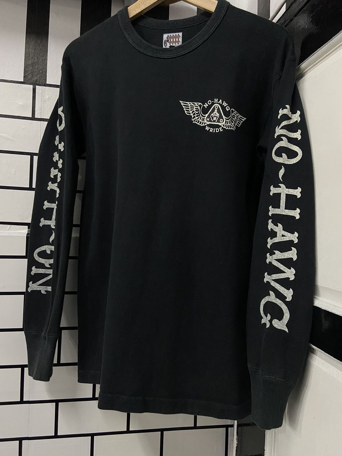 Japanese Brand × Seditionaries × Vintage Vintage WestRide Japan Seditionaries Fuck Nazi No Hawg Tee Size US M / EU 48-50 / 2 - 5 Thumbnail