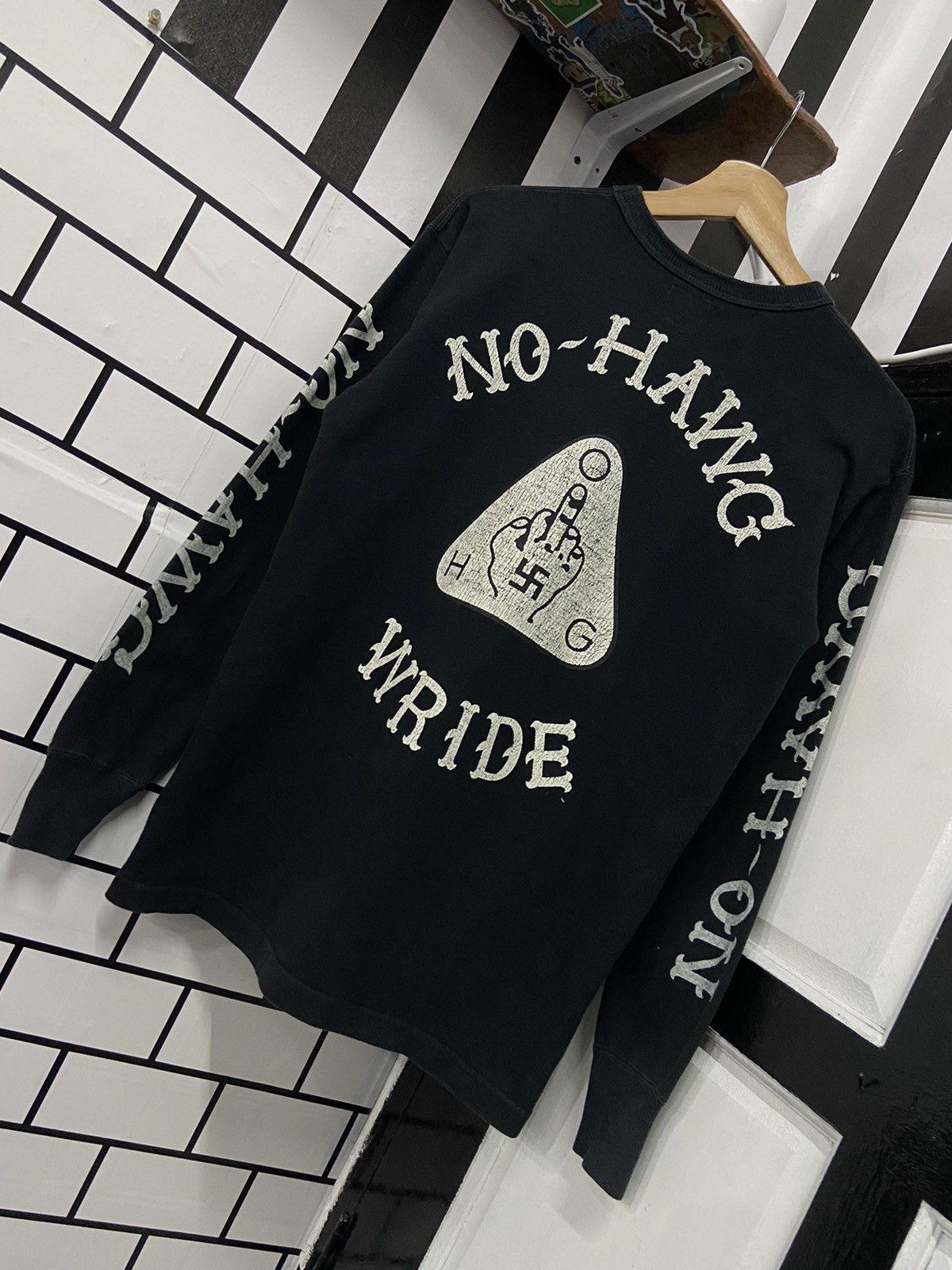 Japanese Brand × Seditionaries × Vintage Vintage WestRide Japan Seditionaries Fuck Nazi No Hawg Tee Size US M / EU 48-50 / 2 - 8 Thumbnail