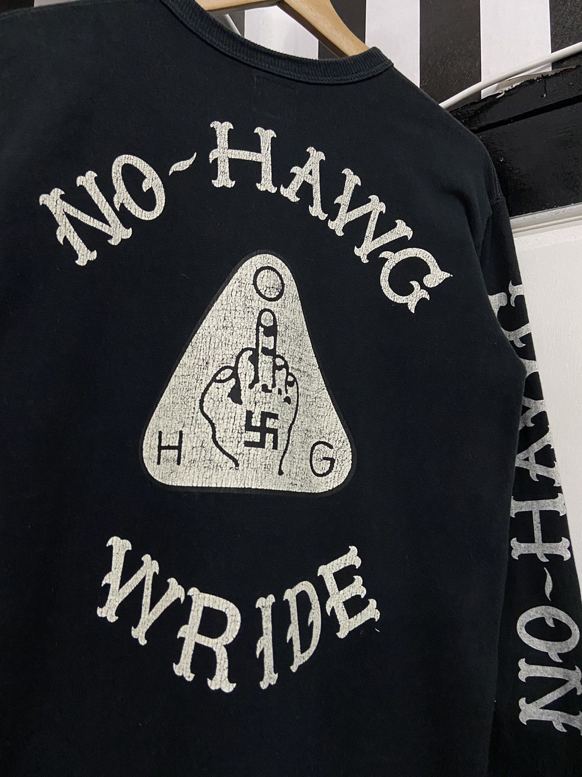 Japanese Brand × Seditionaries × Vintage Vintage WestRide Japan Seditionaries Fuck Nazi No Hawg Tee Size US M / EU 48-50 / 2 - 10 Thumbnail