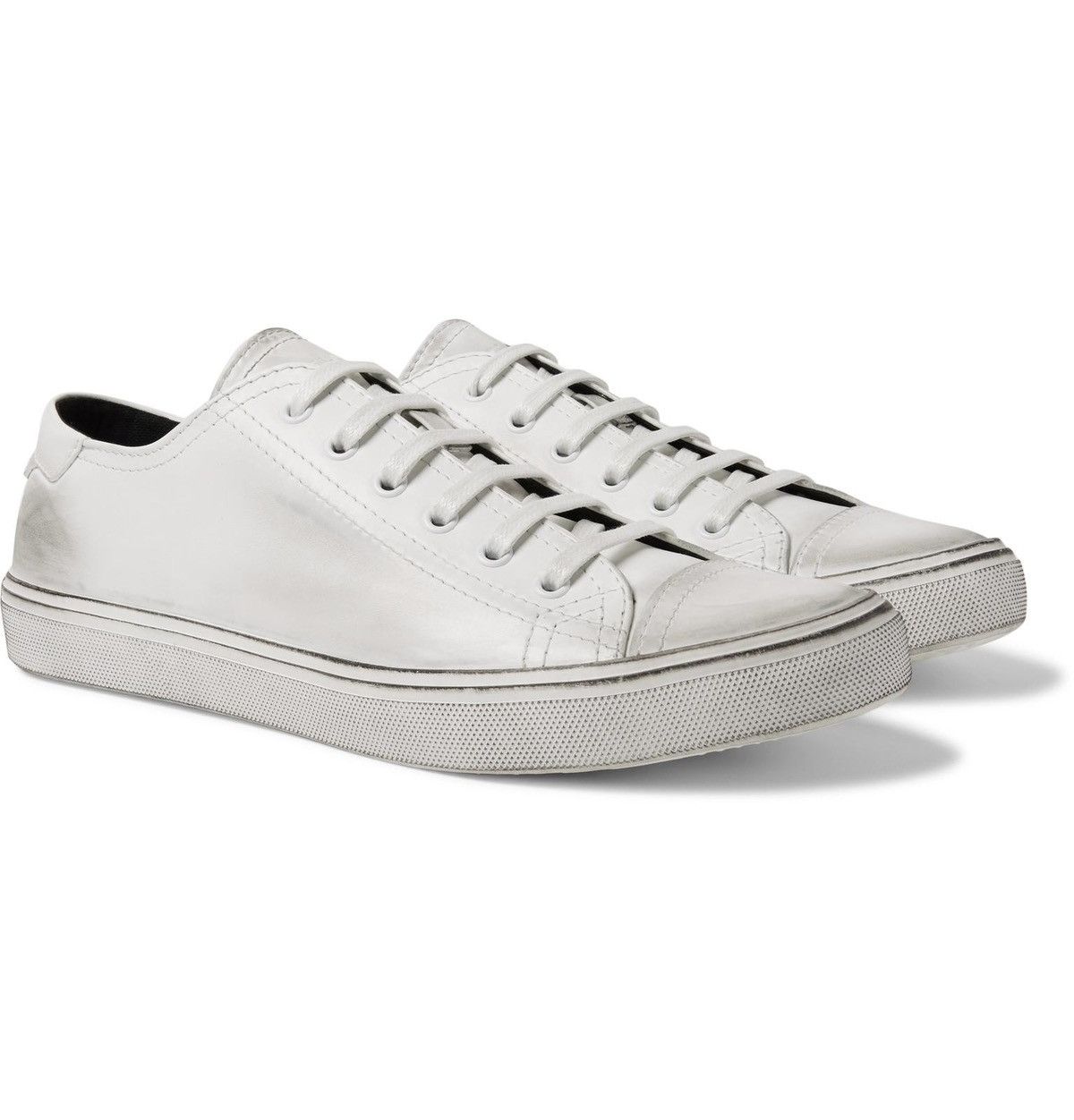Saint Laurent Paris 19SS Distress Leather Bedford Low Sneakers (multiple sizes) Size US 9.5 / EU 42-43 - 10 Thumbnail