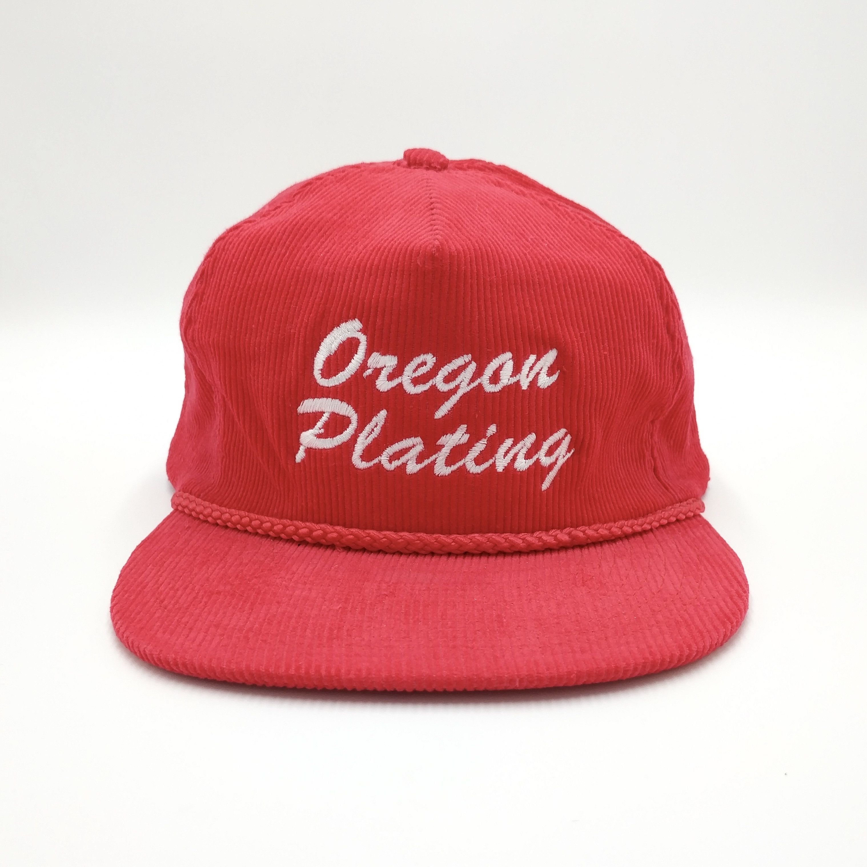 Vintage Oregon Plating Corduroy Snapback Trucker Hat