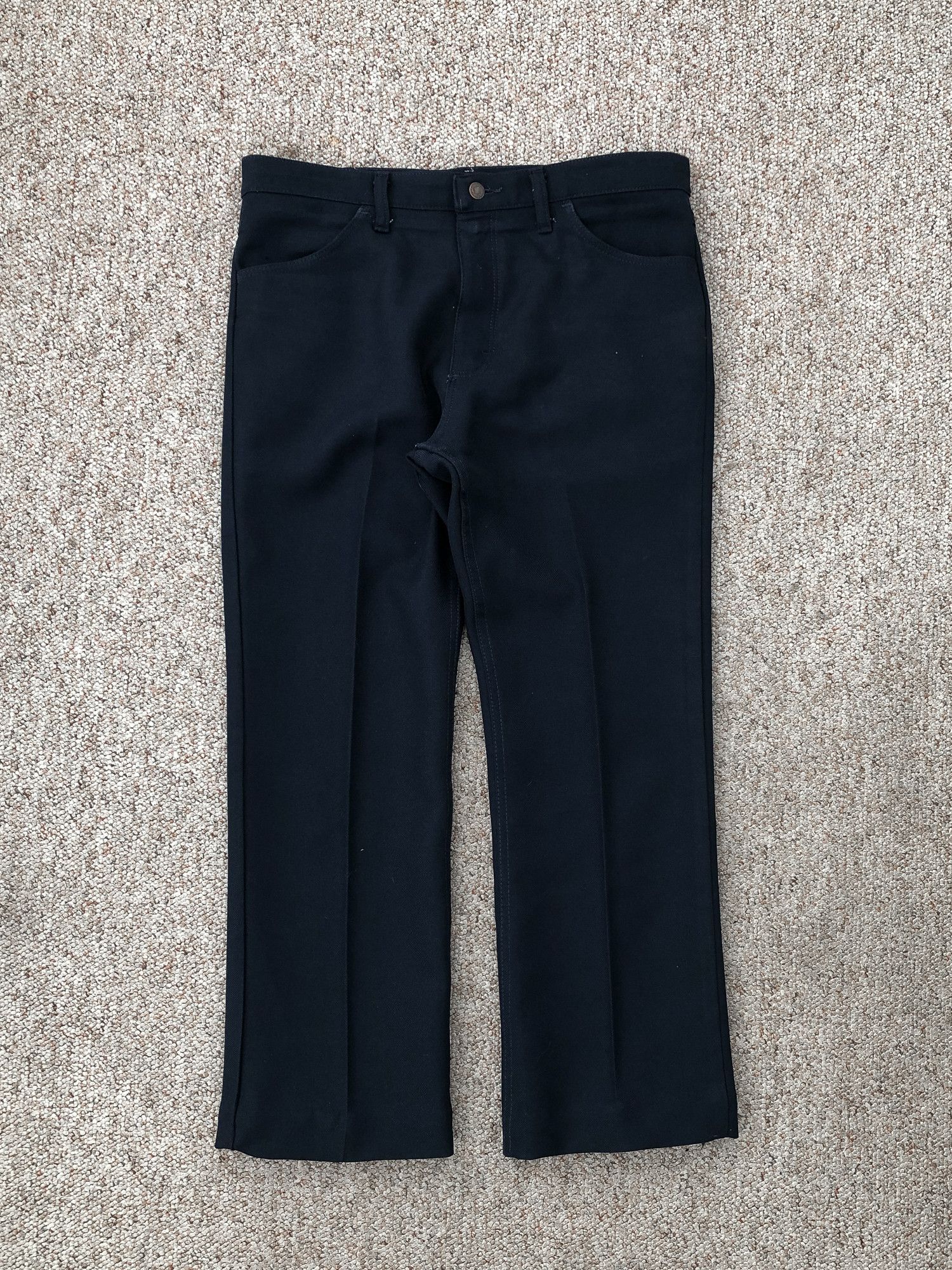 Vintage 90s Navy Wrangler Straight Cut Pleated Pants