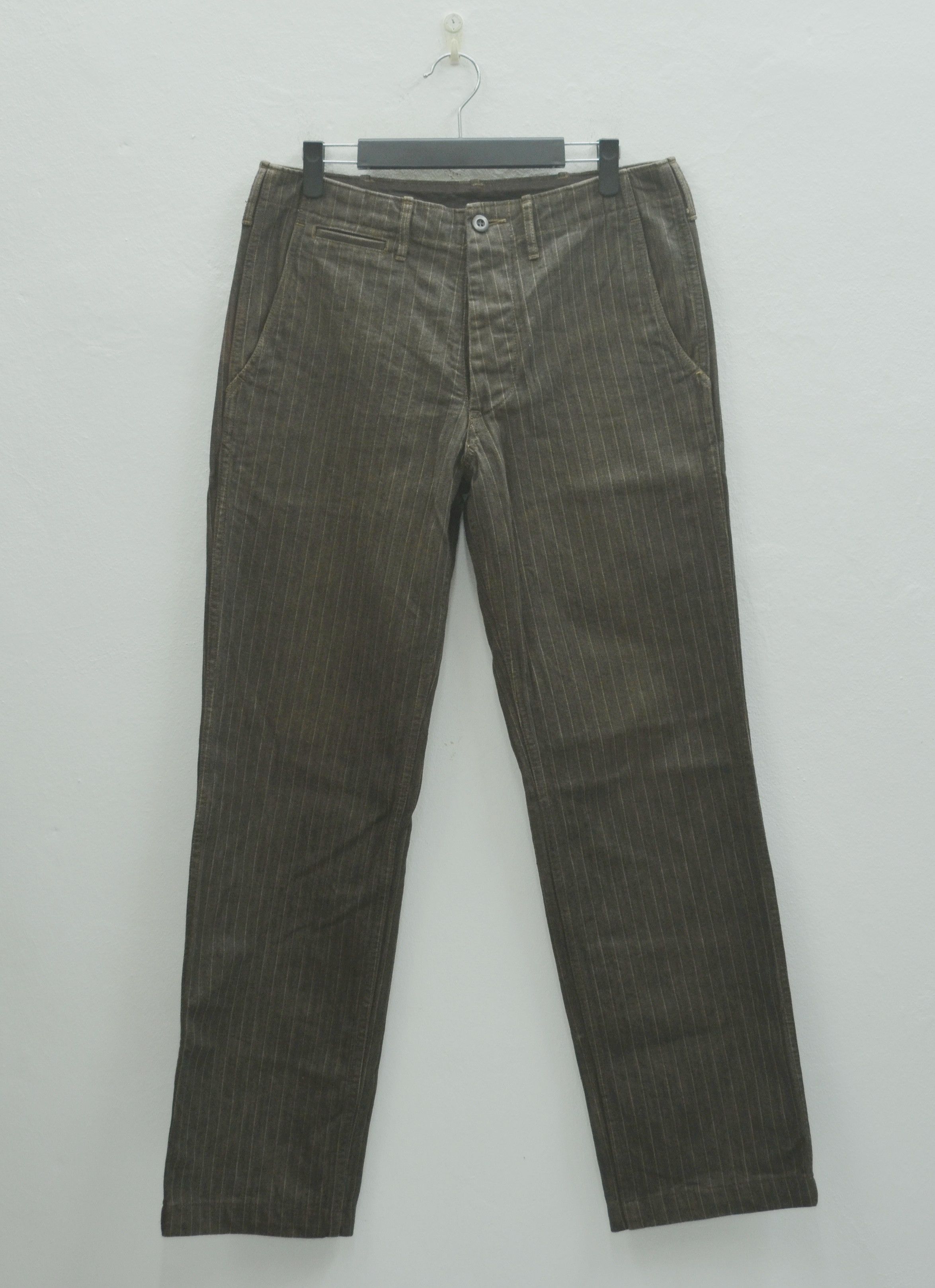 Wabash Pin Stripe Jeans Button Fly Made In Japan