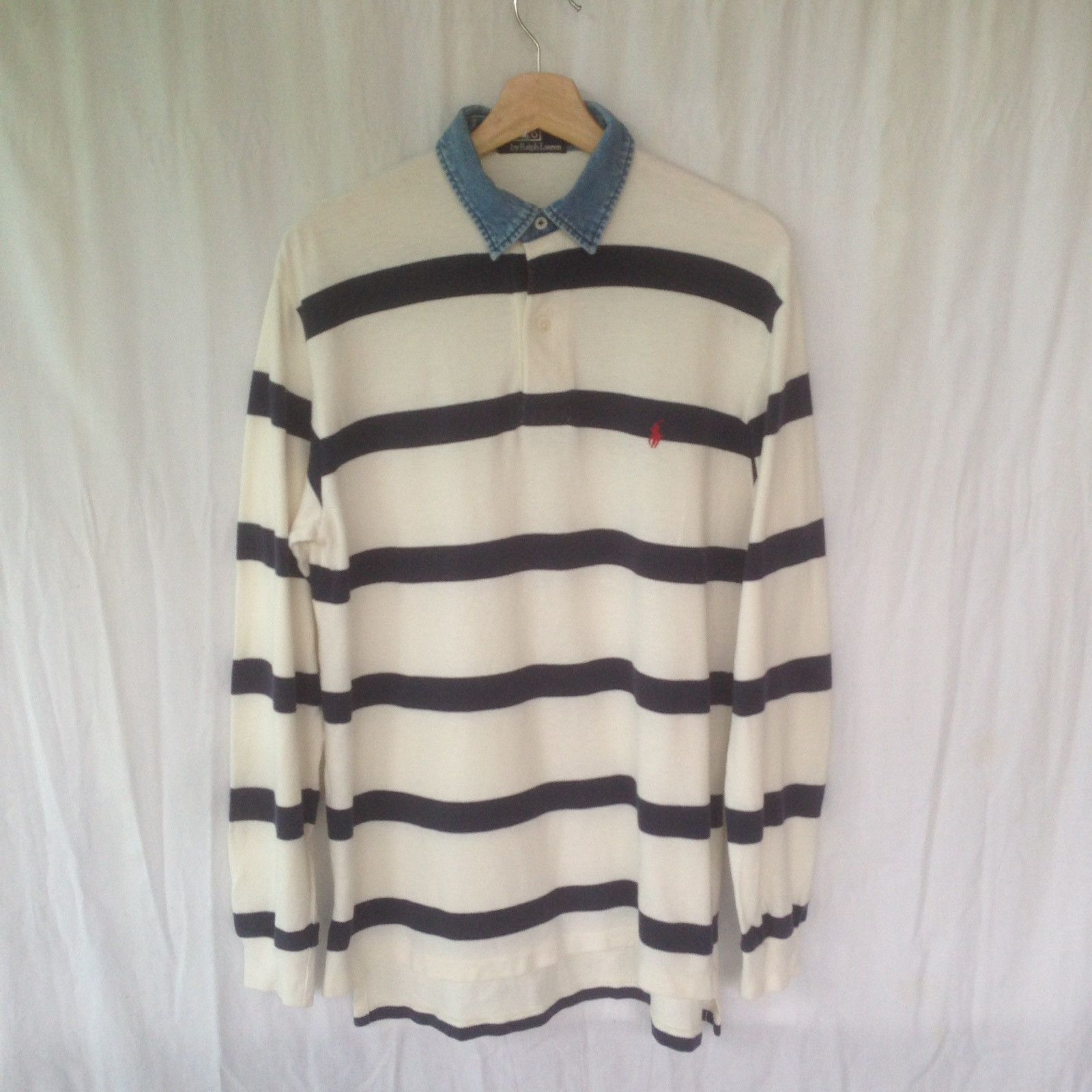 polo ralph lauren striped jeans collar