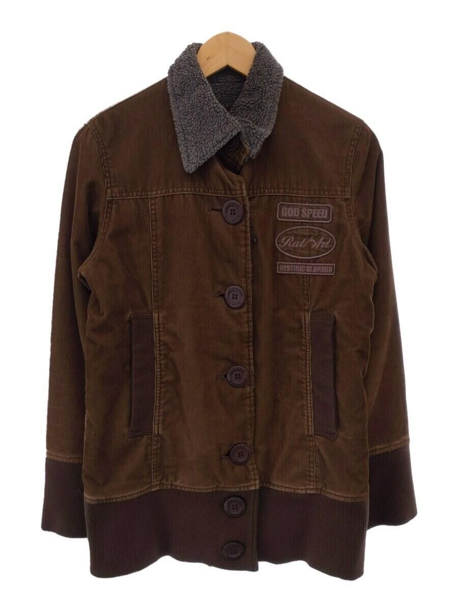 image of Hysteric Glamour "god Speed" Patch Sherpa Lined Corduroy Jacket in Brown, Men's (Size Small)