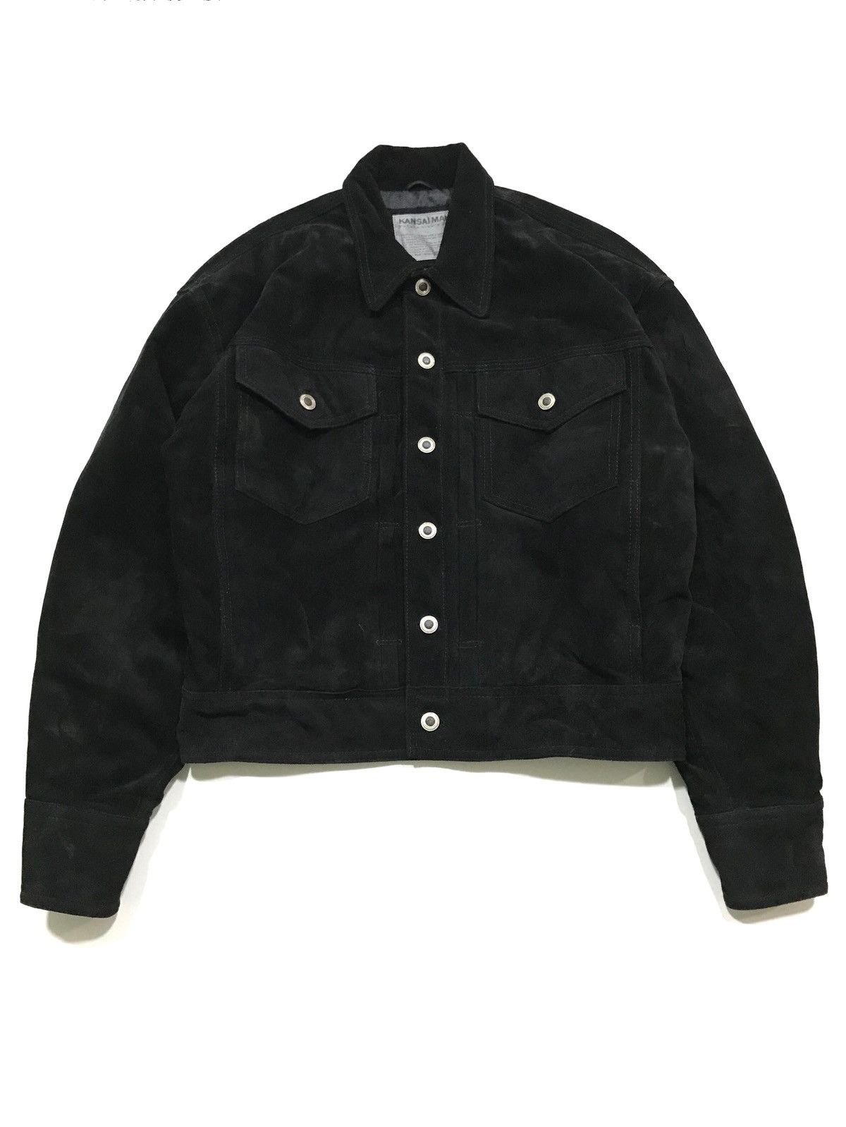 Kansai Yamamoto Nishimura Yutaka Trucker Leather Jacket Size US M / EU 48-50 / 2 - 2 Thumbnail