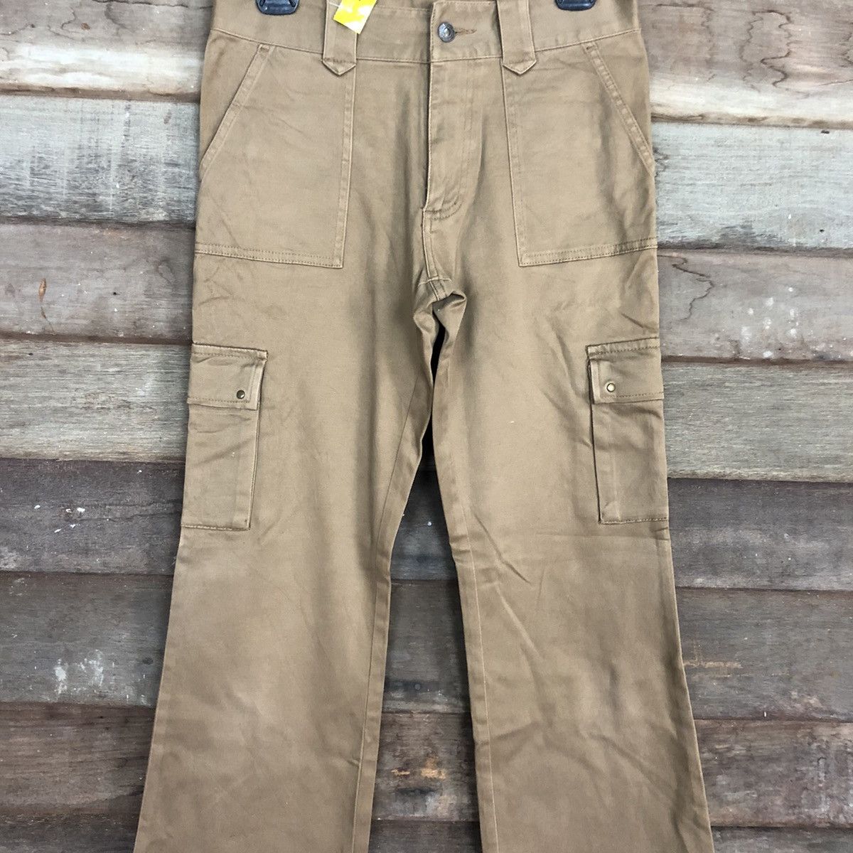 Japanese Brand Japan Brown Multipocket Tactical Cargo Pants#3433 Size US 27 - 4 Thumbnail