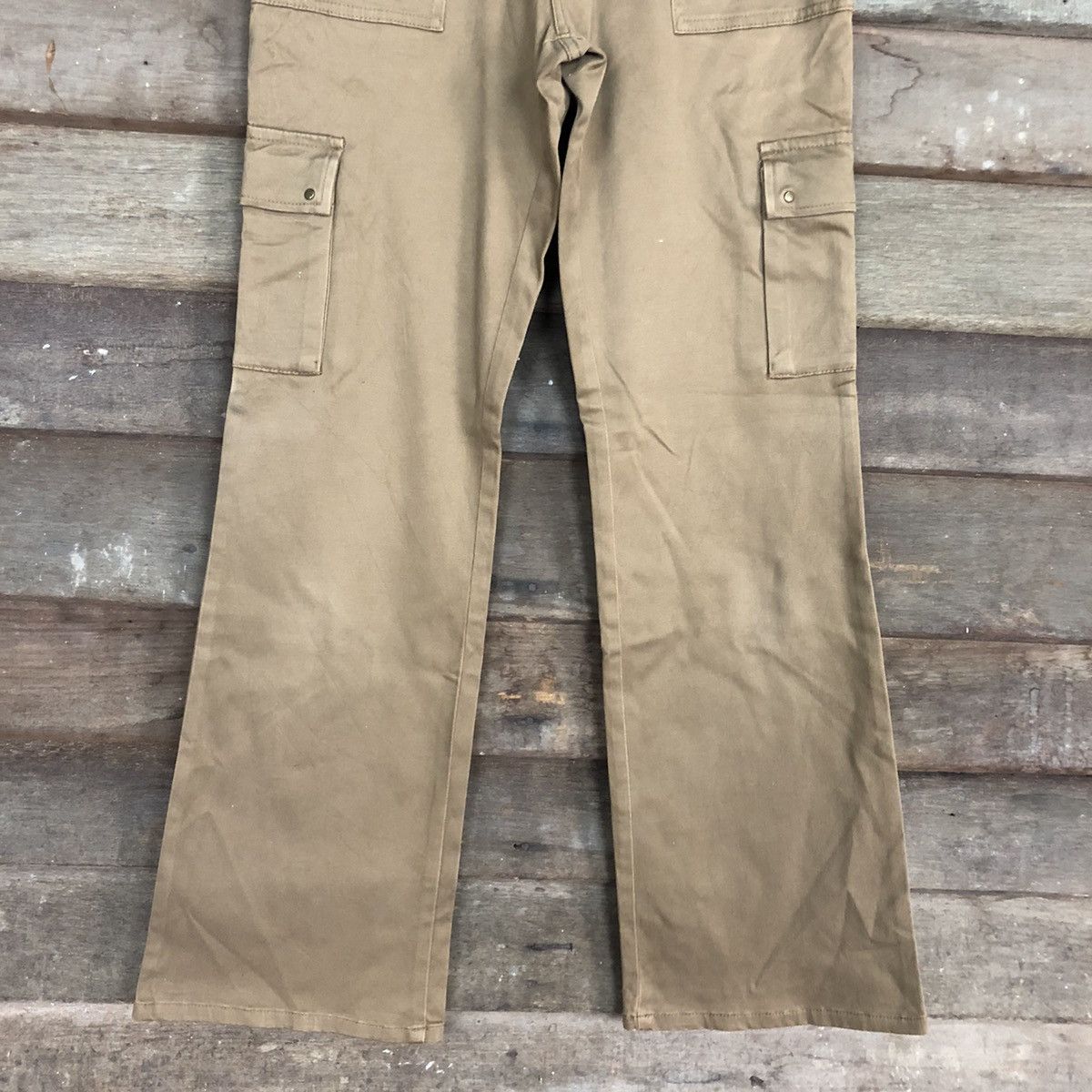 Japanese Brand Japan Brown Multipocket Tactical Cargo Pants#3433 Size US 27 - 3 Thumbnail