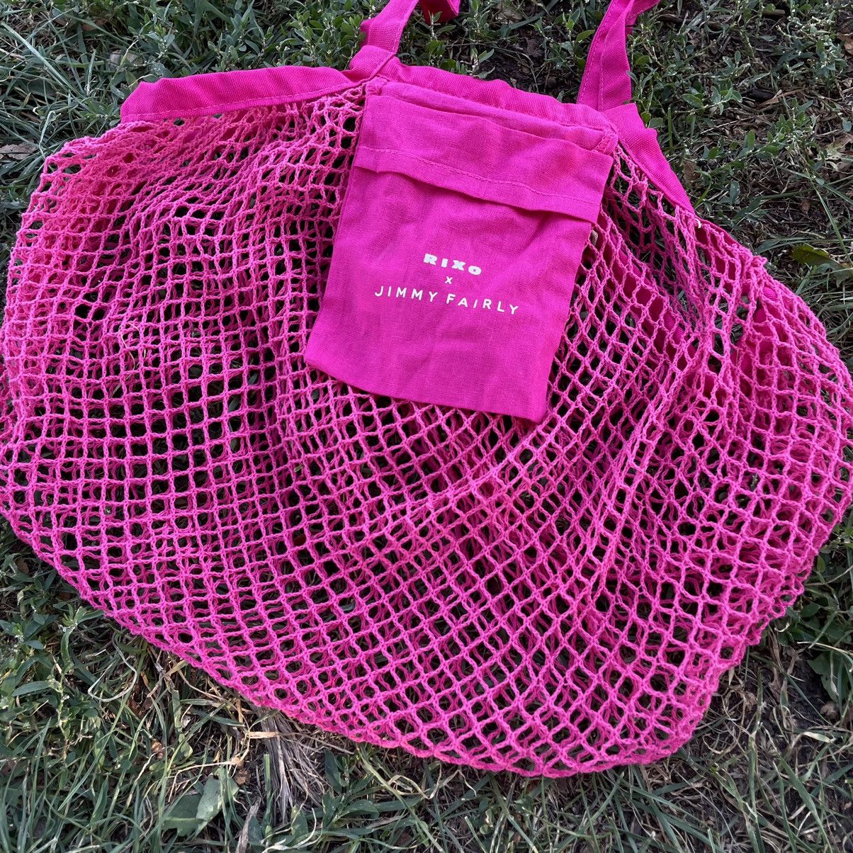 Vintage Y2K Hot Pink Mesh Tote Bag Shopper Netting Punk Techwear OS Size ONE SIZE - 3 Thumbnail