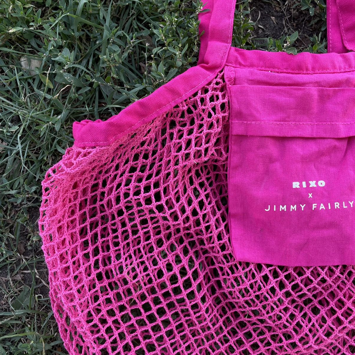 Vintage Y2K Hot Pink Mesh Tote Bag Shopper Netting Punk Techwear OS Size ONE SIZE - 2 Thumbnail