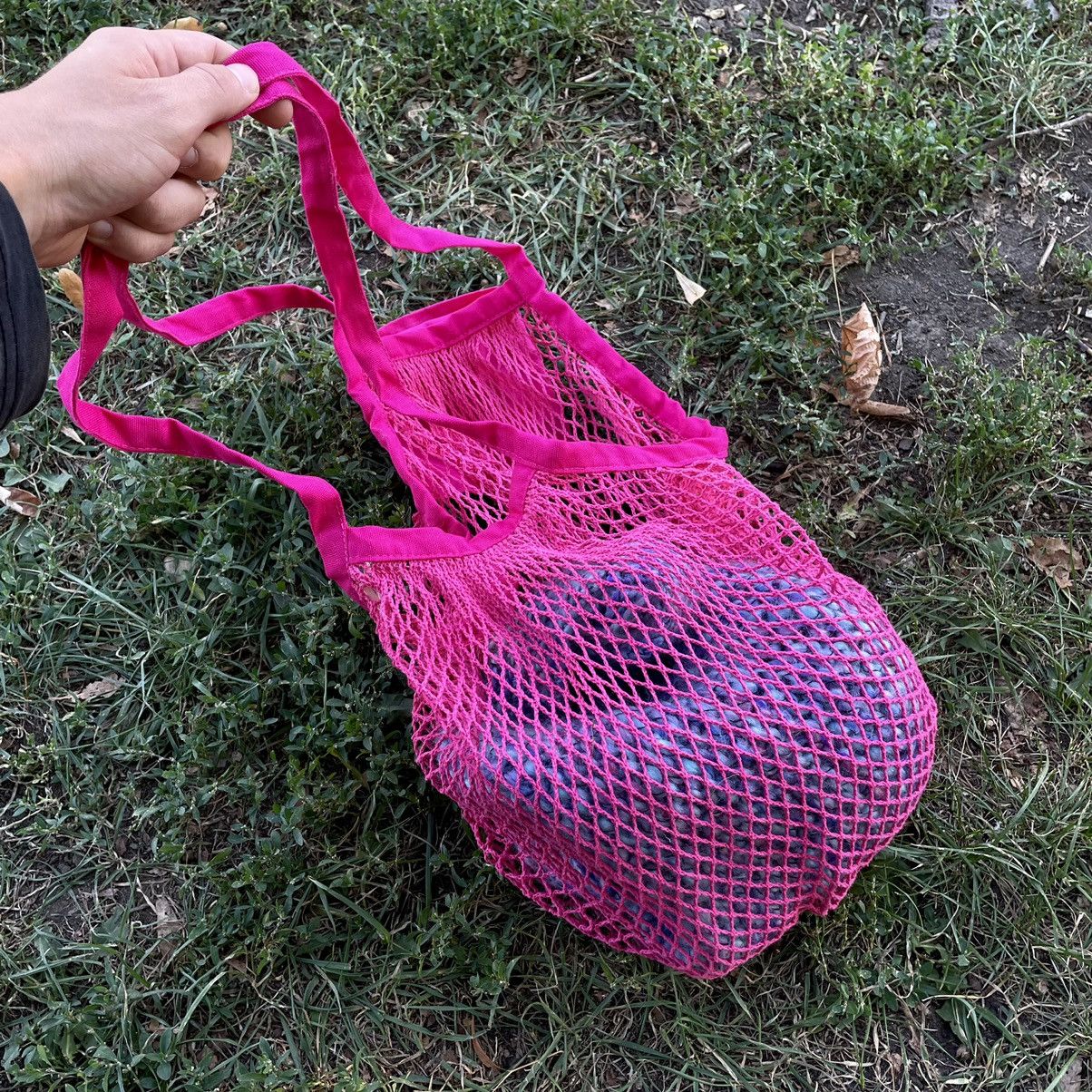Vintage Y2K Hot Pink Mesh Tote Bag Shopper Netting Punk Techwear OS Size ONE SIZE - 4 Thumbnail