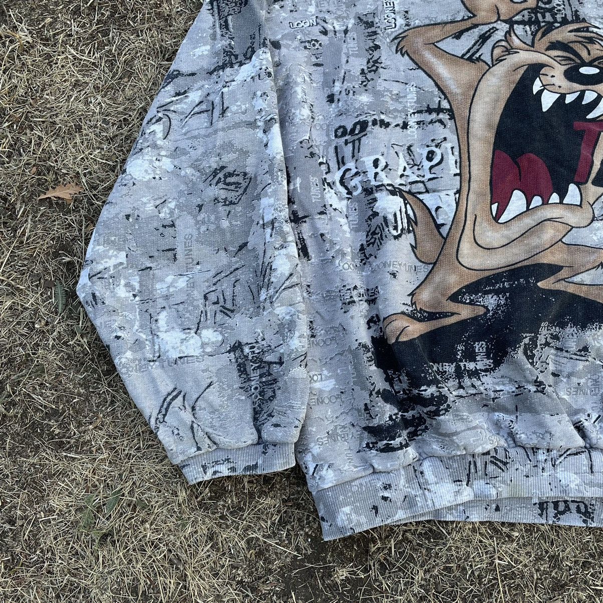 Hypebeast Vintage 90s Tasmanian Devil Warner Bros All Over Crewneck Size US XL / EU 56 / 4 - 3 Thumbnail