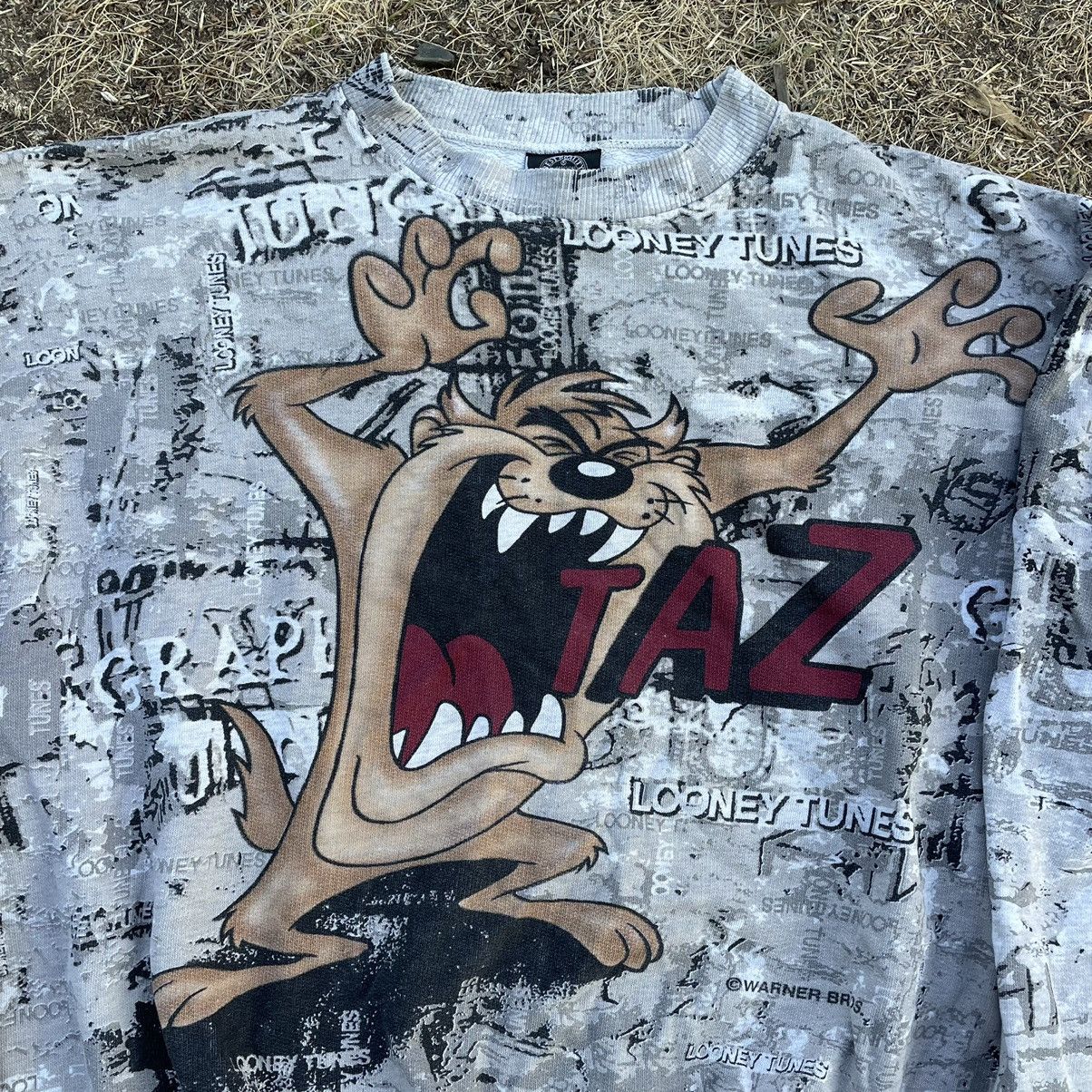 Hypebeast Vintage 90s Tasmanian Devil Warner Bros All Over Crewneck Size US XL / EU 56 / 4 - 4 Thumbnail