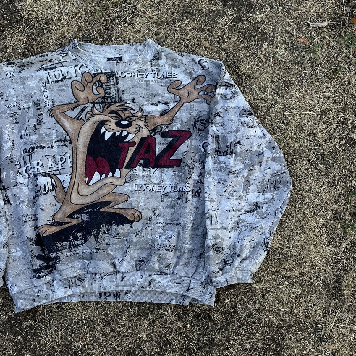 Hypebeast Vintage 90s Tasmanian Devil Warner Bros All Over Crewneck Size US XL / EU 56 / 4 - 2 Thumbnail