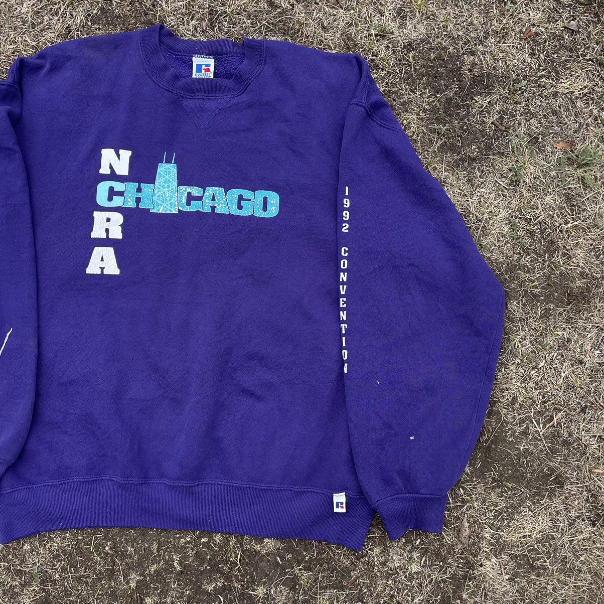 Vintage Vintage 90s Faded Crewneck Painted Russell L Size US L / EU 52-54 / 3 - 3 Thumbnail