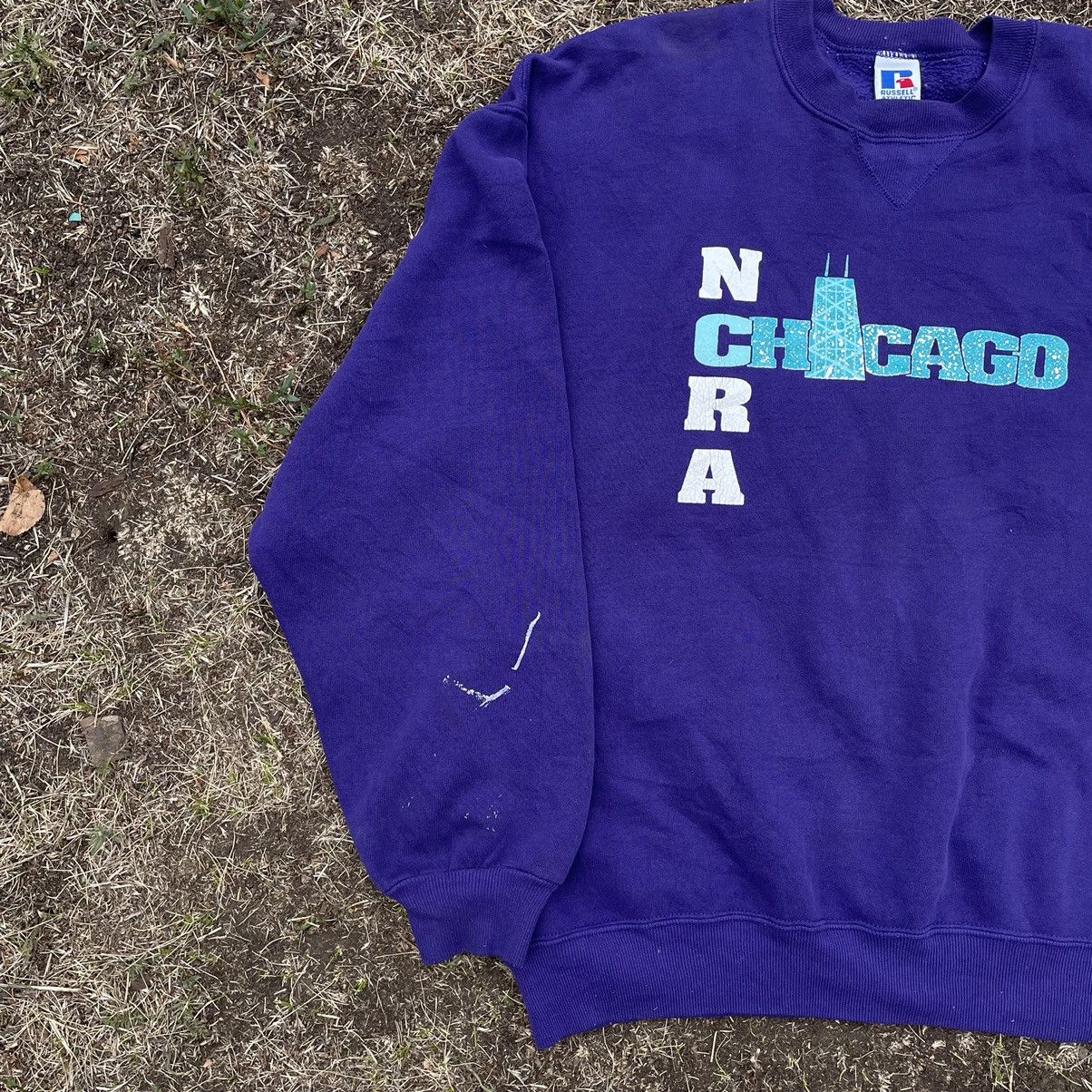 Vintage Vintage 90s Faded Crewneck Painted Russell L Size US L / EU 52-54 / 3 - 2 Thumbnail