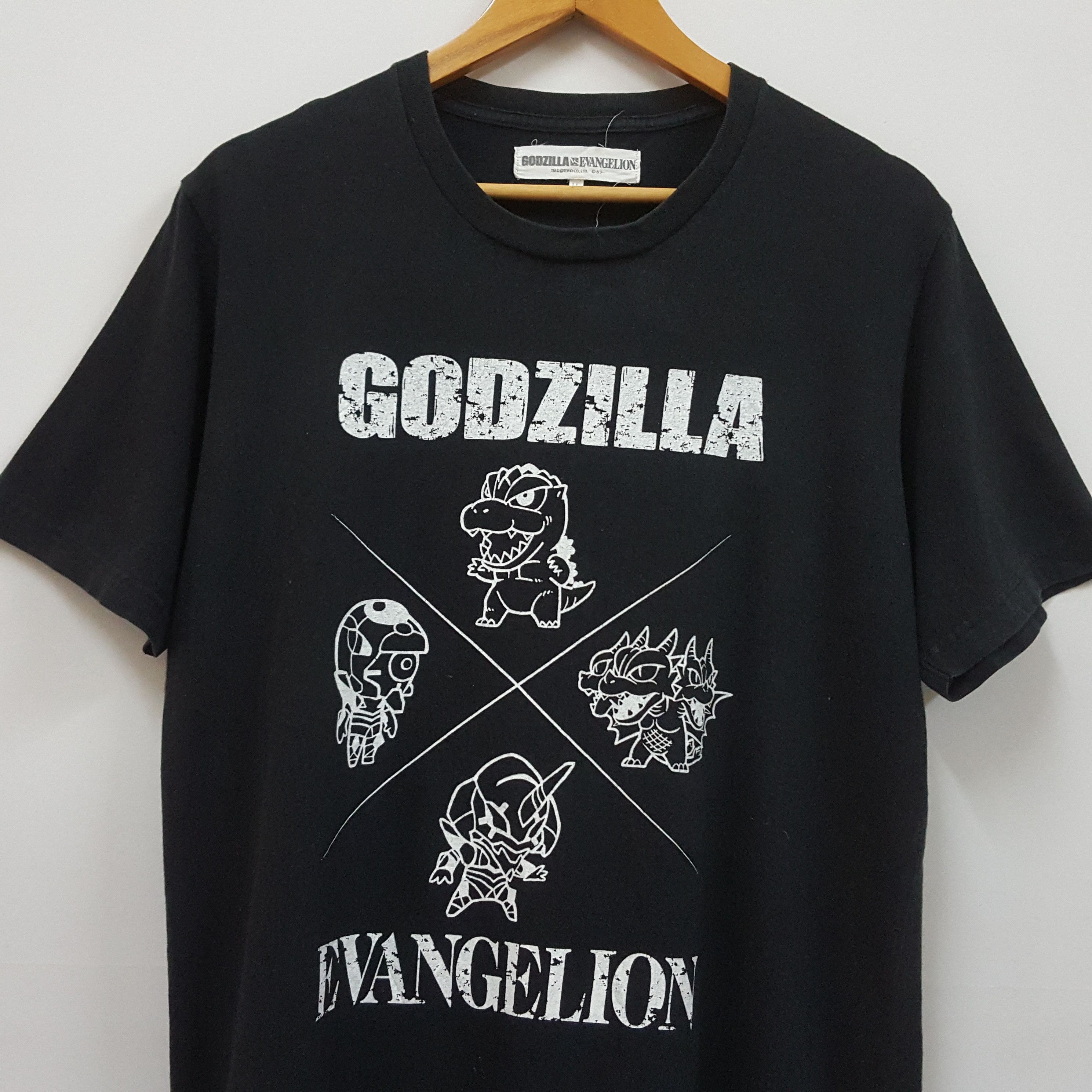 Cartoon Network × Japanese Brand × Vintage Vintage GODZILLA VS EVANGELION Japanese anime t-shirt Size US L / EU 52-54 / 3 - 3 Thumbnail