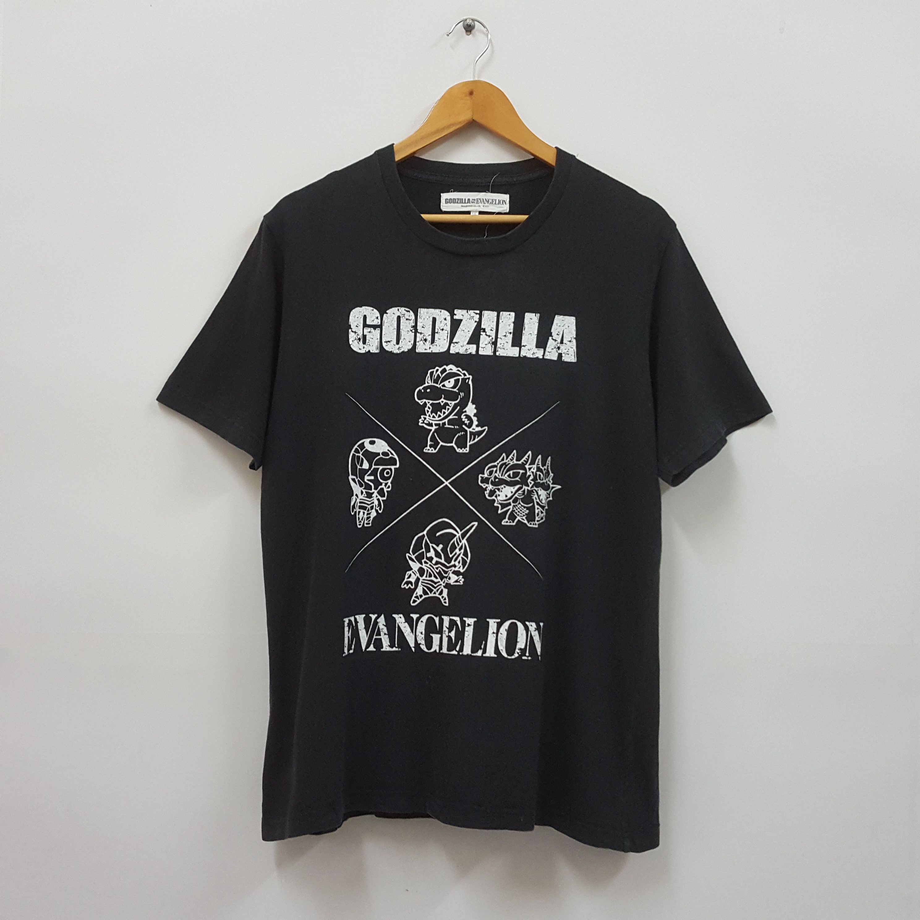Cartoon Network × Japanese Brand × Vintage Vintage GODZILLA VS EVANGELION Japanese anime t-shirt Size US L / EU 52-54 / 3 - 1 Thumbnail