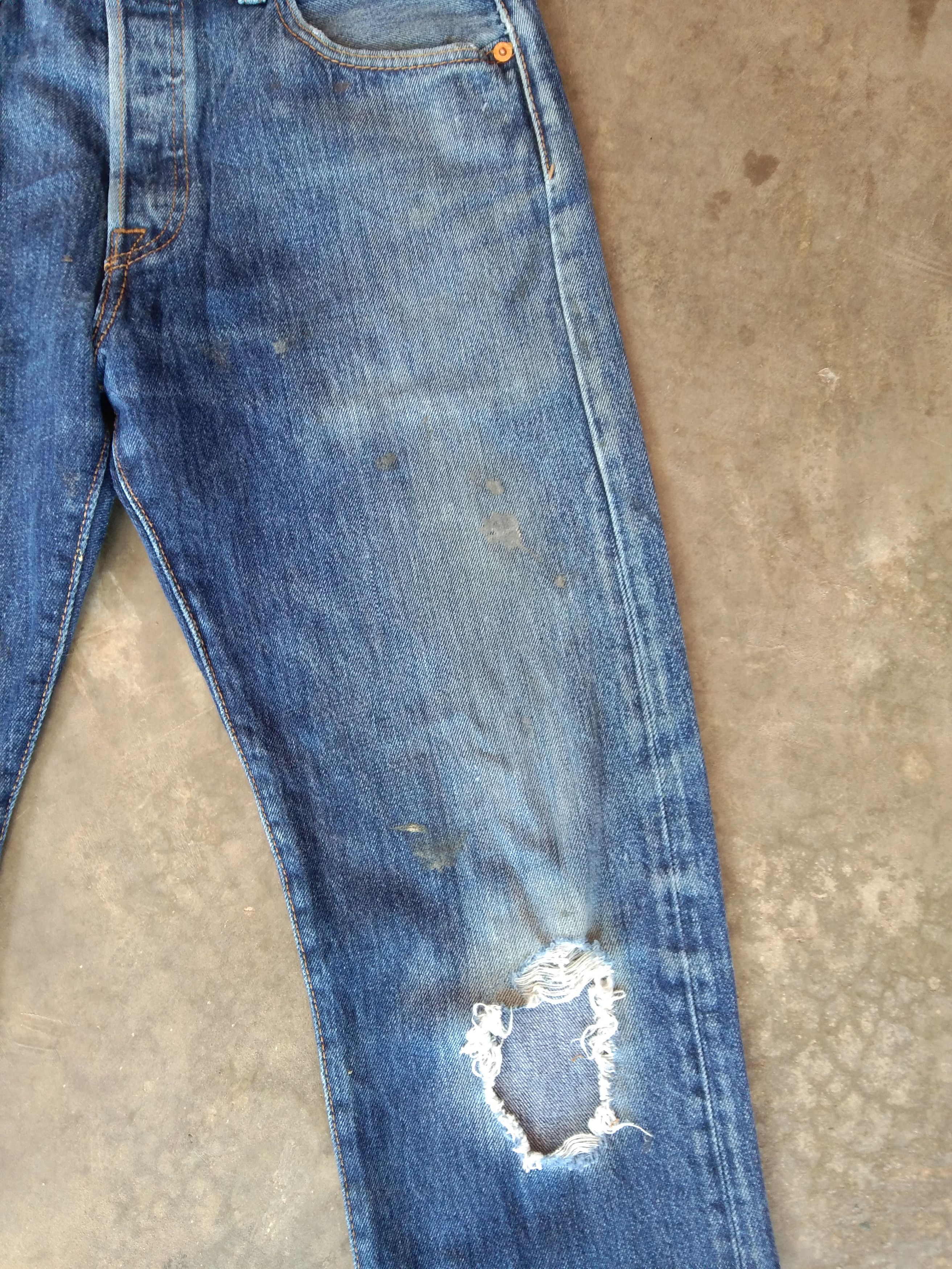Levi's Vintage Levis 501 Released Hem Distressed Jeans 30x30 Size US 30 / EU 46 - 3 Thumbnail