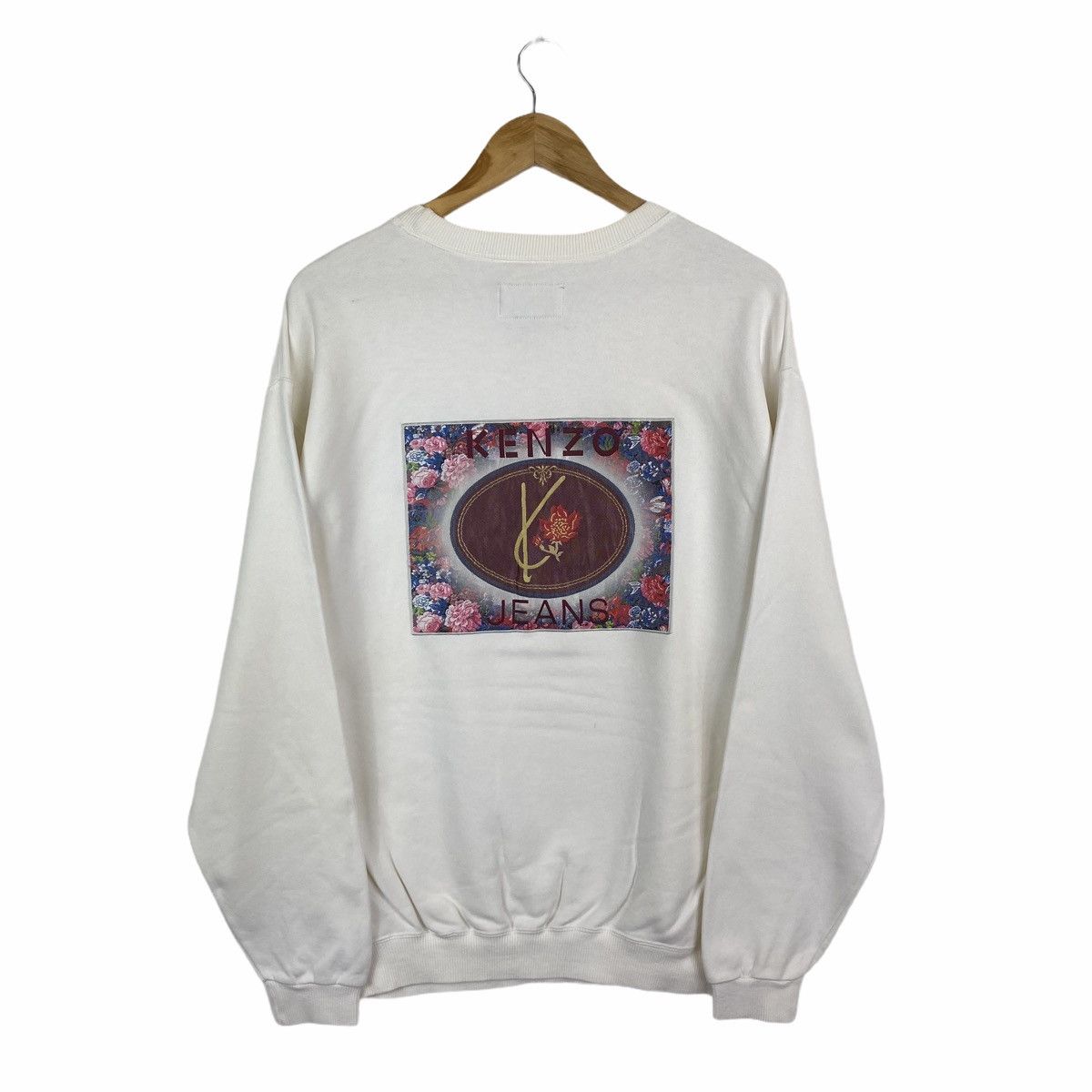 Kenzo × Vintage Vintage KENZO JEANS Big Logo Sweatshirt Pullover Size US L / EU 52-54 / 3 - 1 Thumbnail