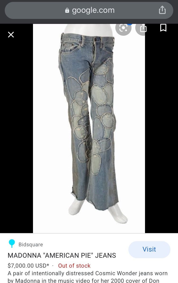 Cosmic Wonder RARE Cosmic wonder MADONNA AMERICAN PIE JEANS Size US 32 / EU 48 - 15 Thumbnail