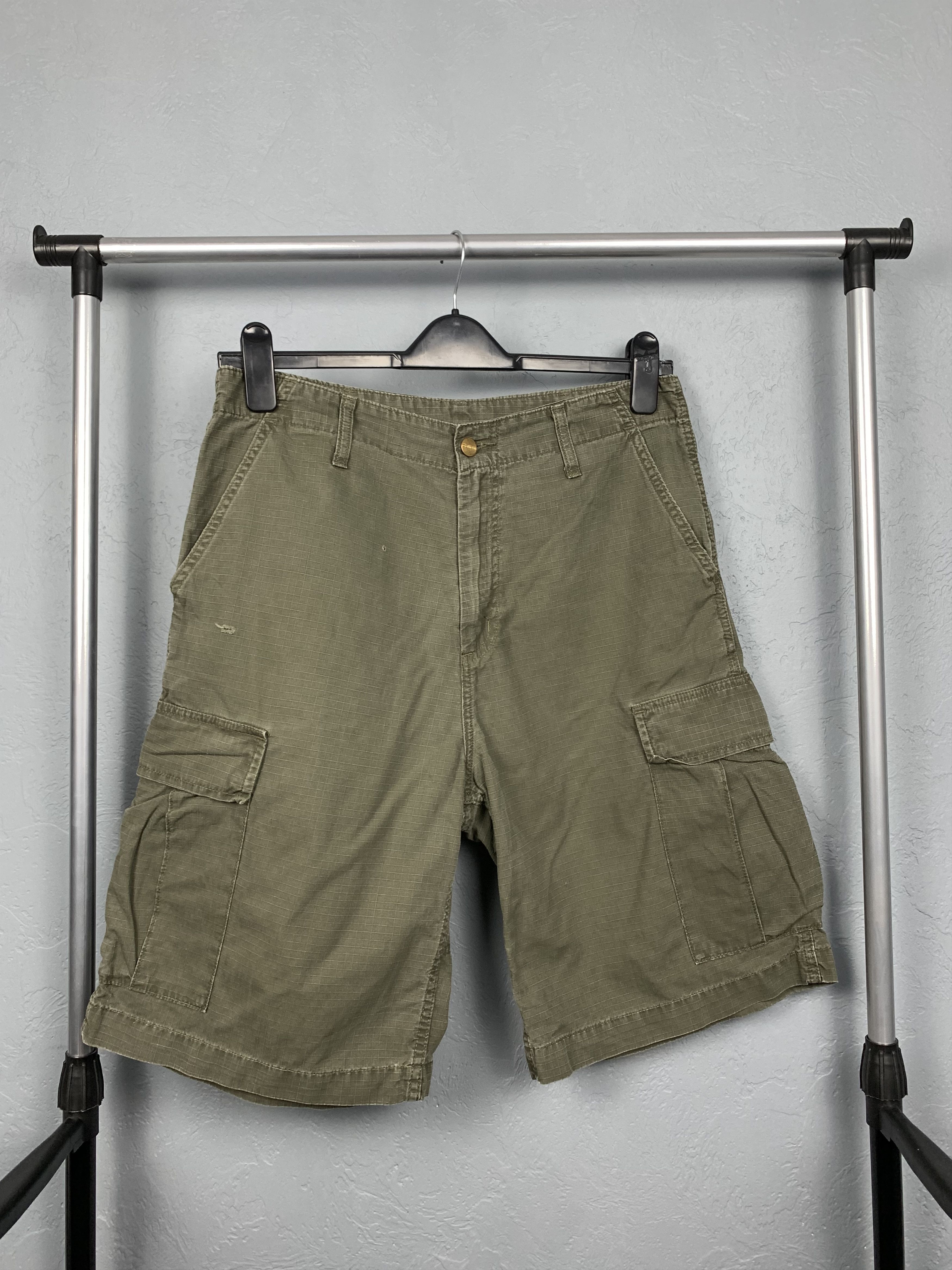Carhartt × Carhartt Wip × Vintage Vintage Carhartt Cargo Bermuda Shorts Size US 31 - 3 Thumbnail