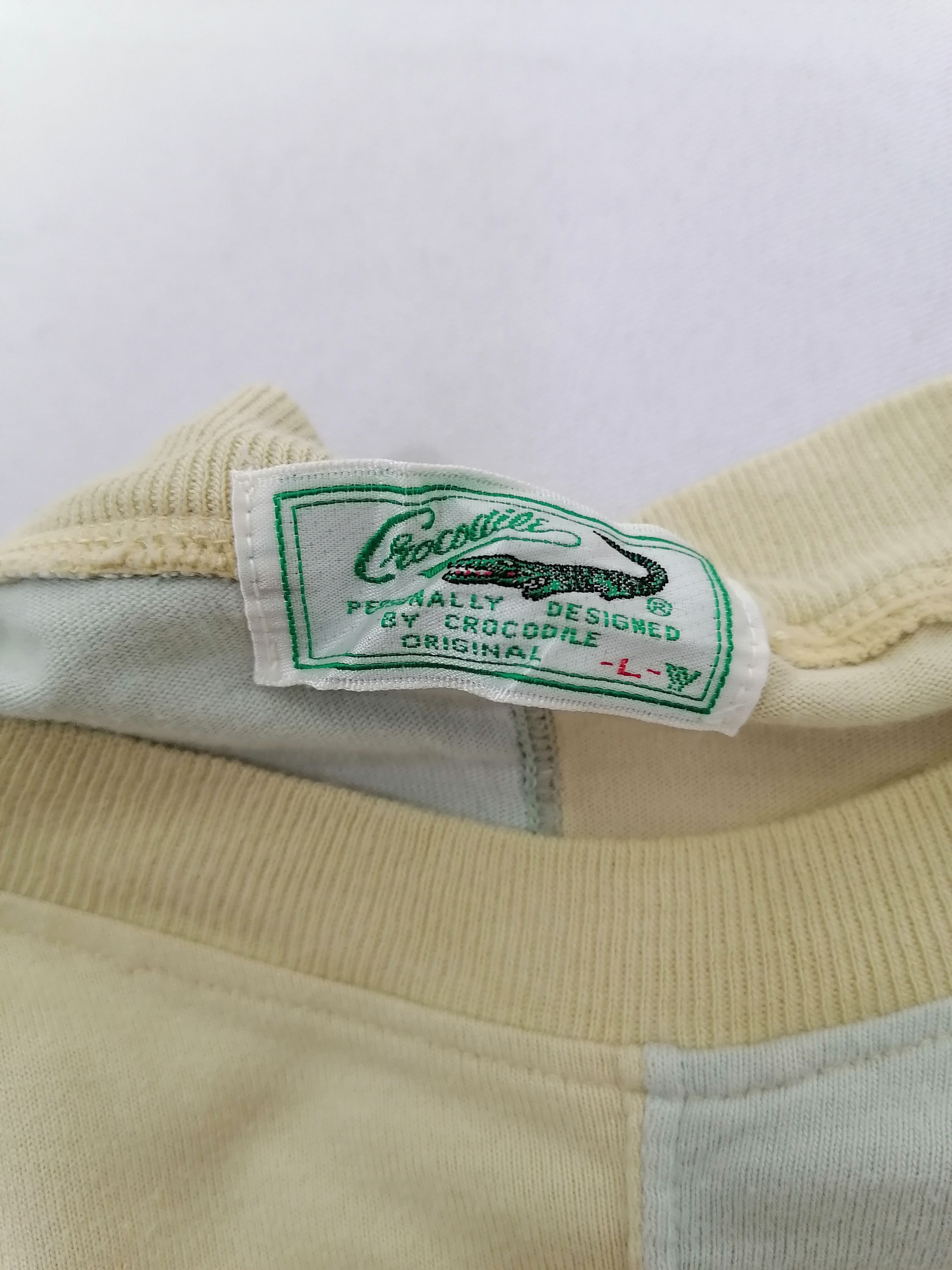 Vintage Crocodile Embroidered Two Colours Tee Size US L / EU 52-54 / 3 - 3 Thumbnail
