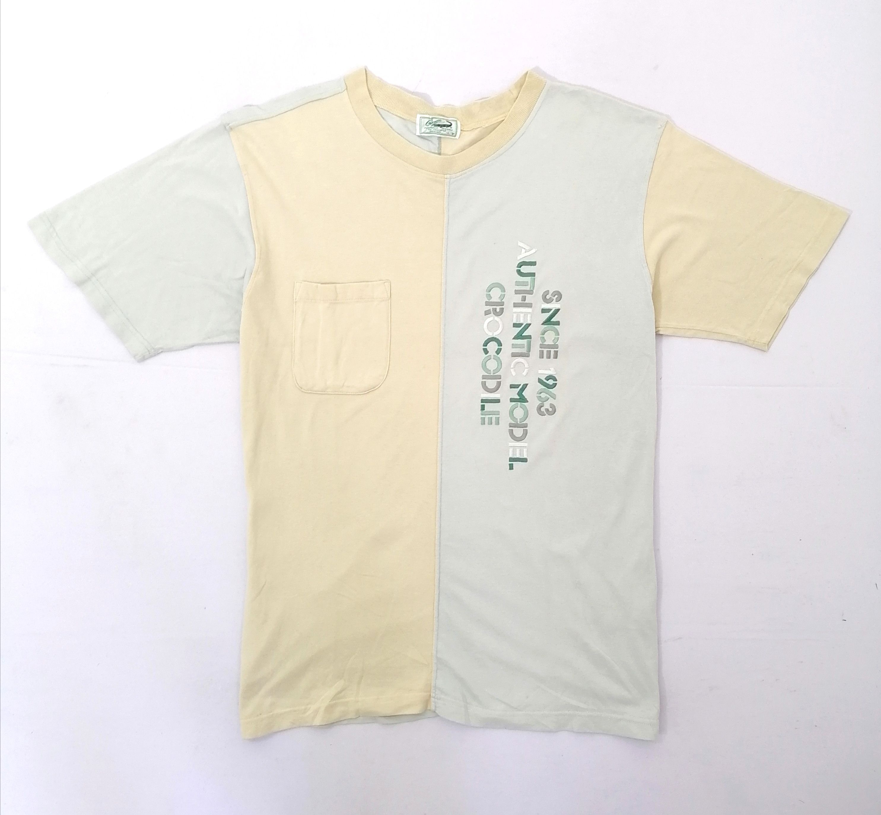 Vintage Crocodile Embroidered Two Colours Tee Size US L / EU 52-54 / 3 - 1 Thumbnail