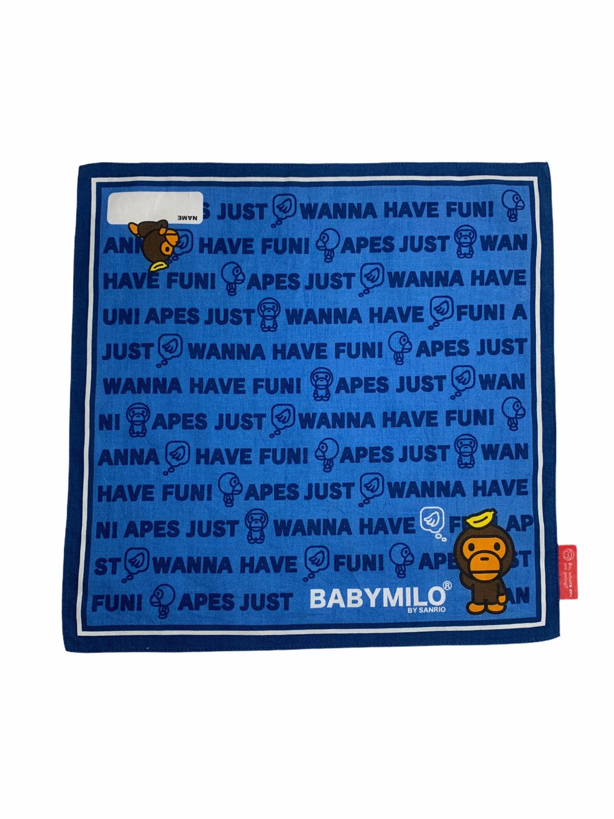 Bape Baby Milo Apes Just wanna have fun Bandana Handkerchief Size ONE SIZE - 1 Thumbnail