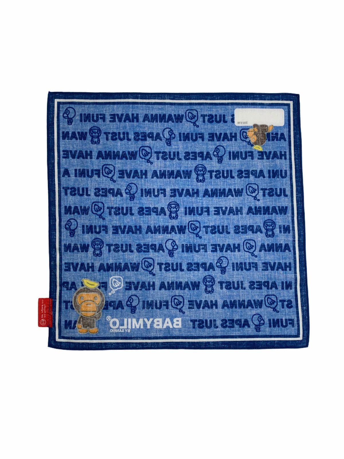 Bape Baby Milo Apes Just wanna have fun Bandana Handkerchief Size ONE SIZE - 3 Thumbnail