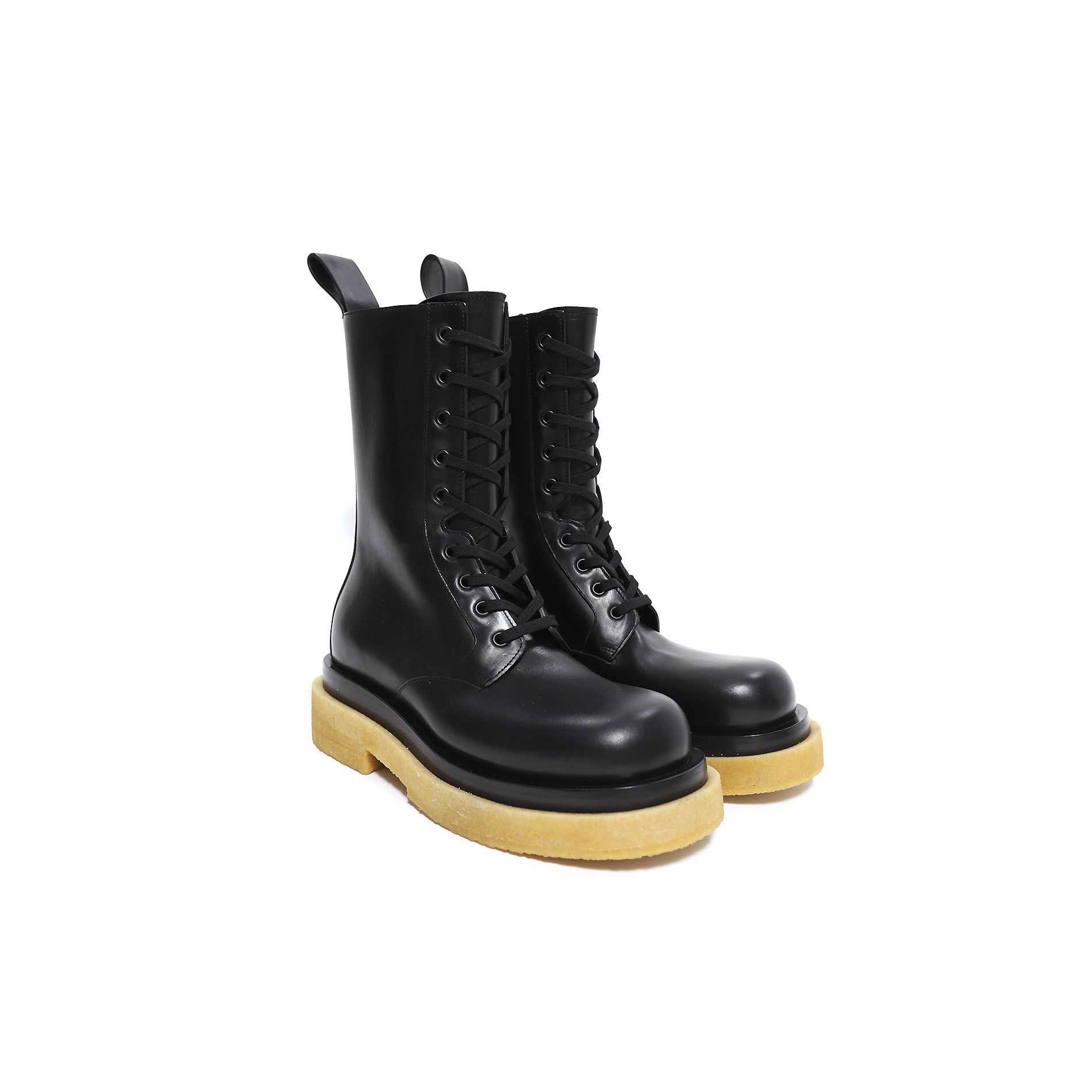Bottega Veneta by Daniel Lee Crepe Sole Black Laced Lug Boots Size US 11 / EU 44 - 2 Thumbnail