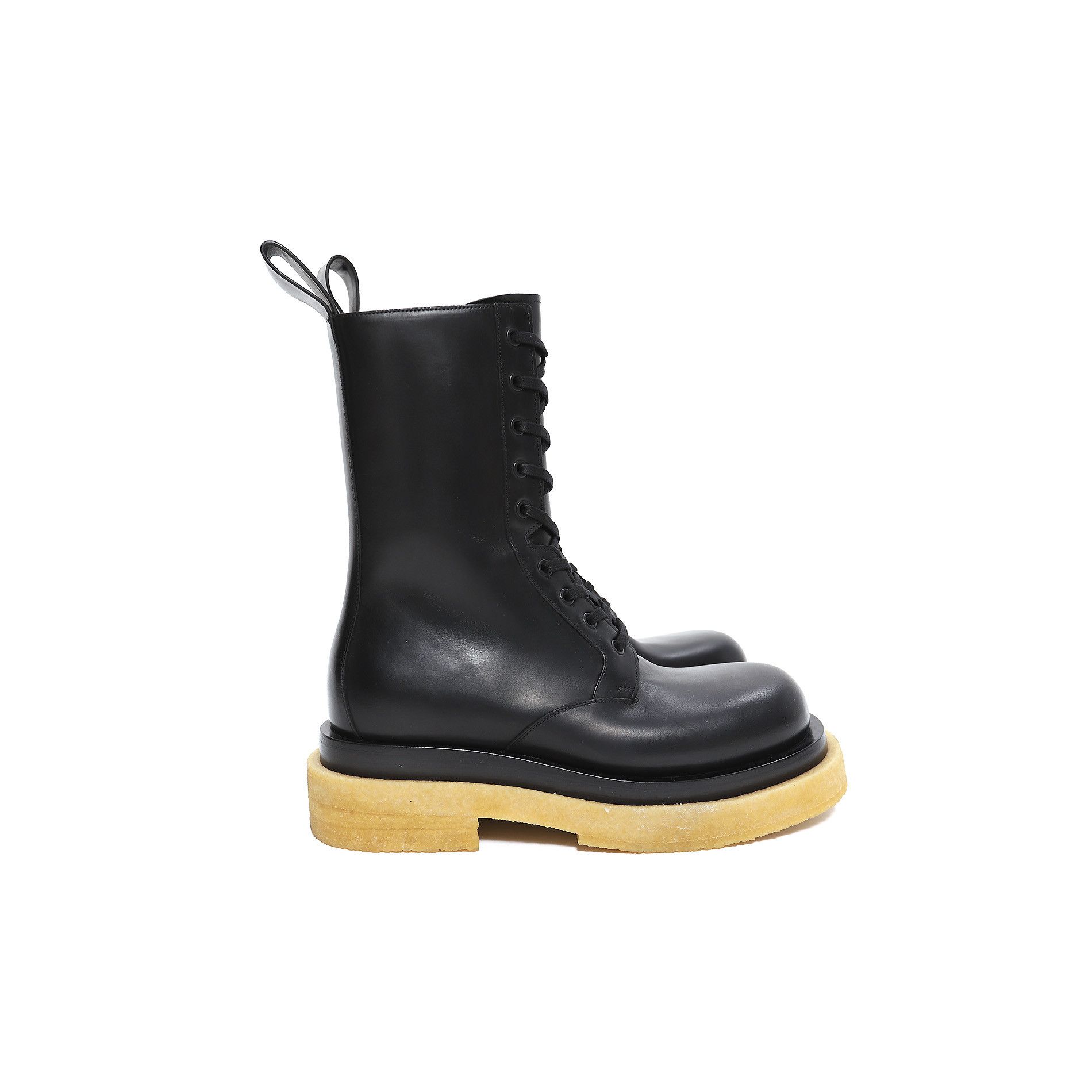 Bottega Veneta by Daniel Lee Crepe Sole Black Laced Lug Boots Size US 11 / EU 44 - 1 Thumbnail