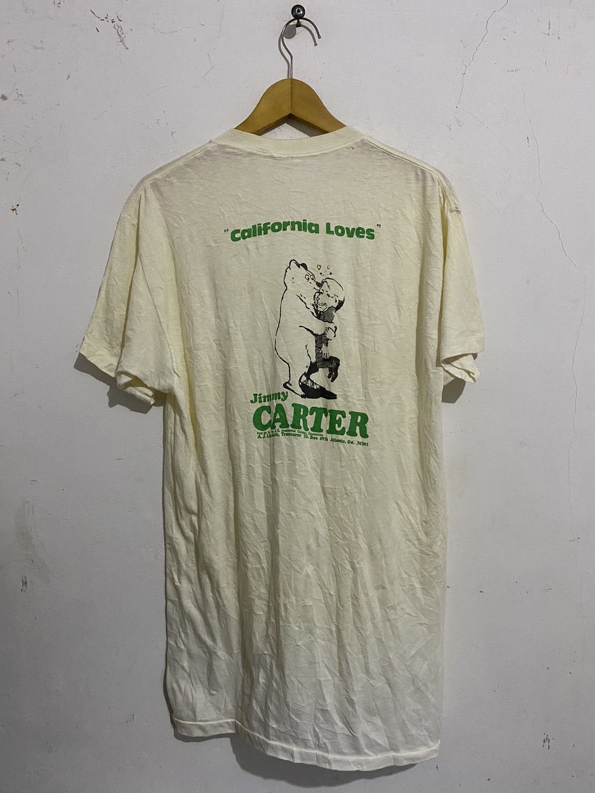 Vintage 💸BINDINGOFFER💸70s California Loves Jimmy Carter Tees Size US XL / EU 56 / 4 - 1 Thumbnail