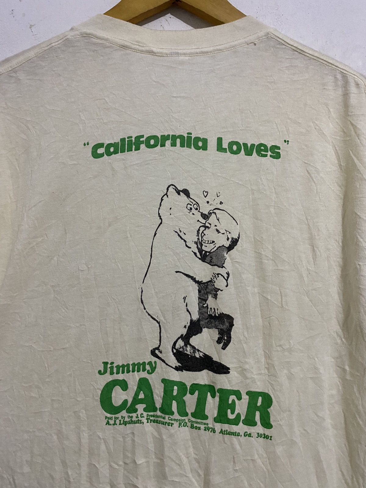 Vintage 💸BINDINGOFFER💸70s California Loves Jimmy Carter Tees Size US XL / EU 56 / 4 - 2 Thumbnail