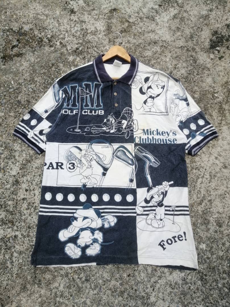 Disney × Mickey Mouse × Vintage Disney Mickey Mouse Allover Print Polo Shirt Size US L / EU 52-54 / 3 - 1 Thumbnail