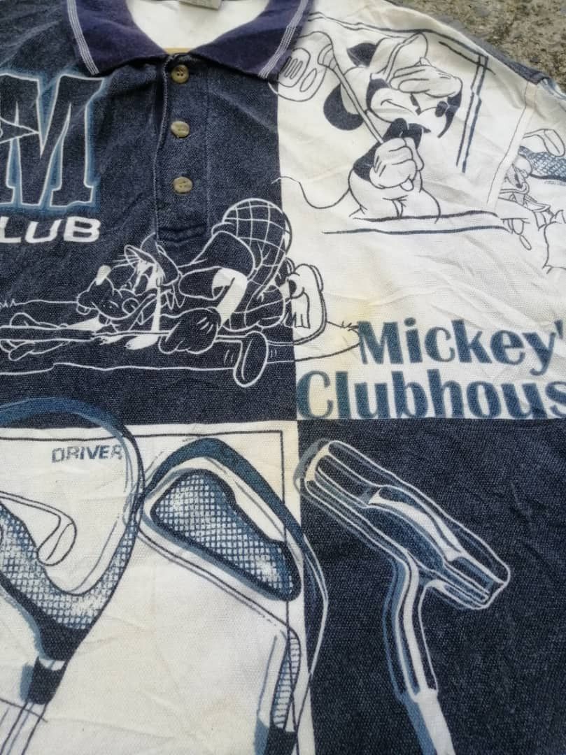 Disney × Mickey Mouse × Vintage Disney Mickey Mouse Allover Print Polo Shirt Size US L / EU 52-54 / 3 - 2 Thumbnail