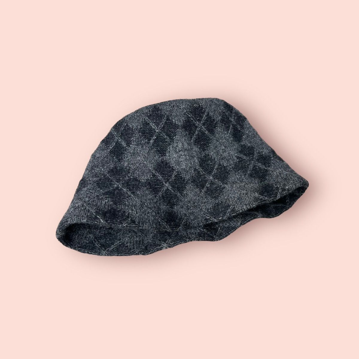 Designer × Givenchy × Vintage VINTAGE GIVENCHY ARGYLE KNITTED BUCKET HAT Size ONE SIZE - 17 Thumbnail