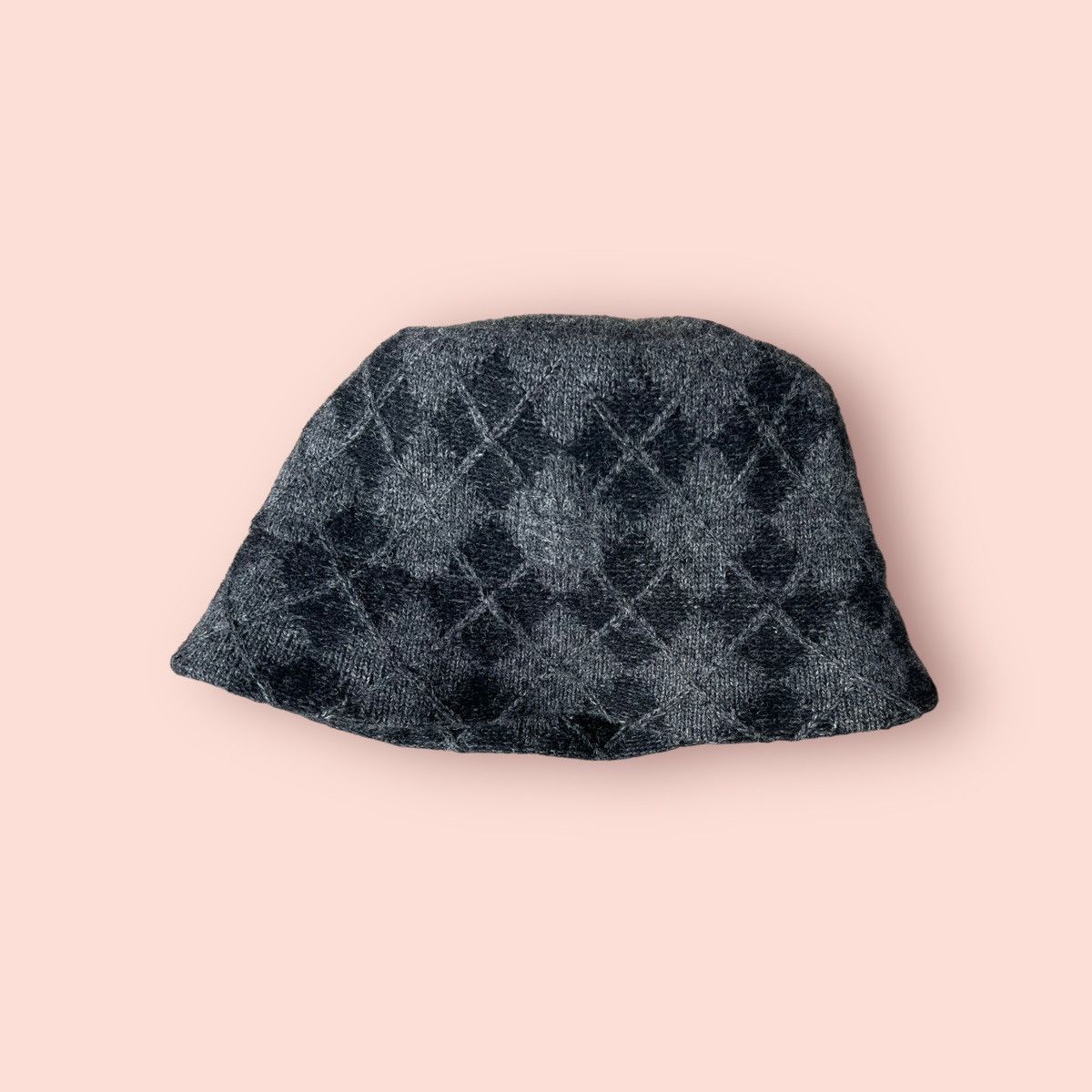 Designer × Givenchy × Vintage VINTAGE GIVENCHY ARGYLE KNITTED BUCKET HAT Size ONE SIZE - 15 Thumbnail