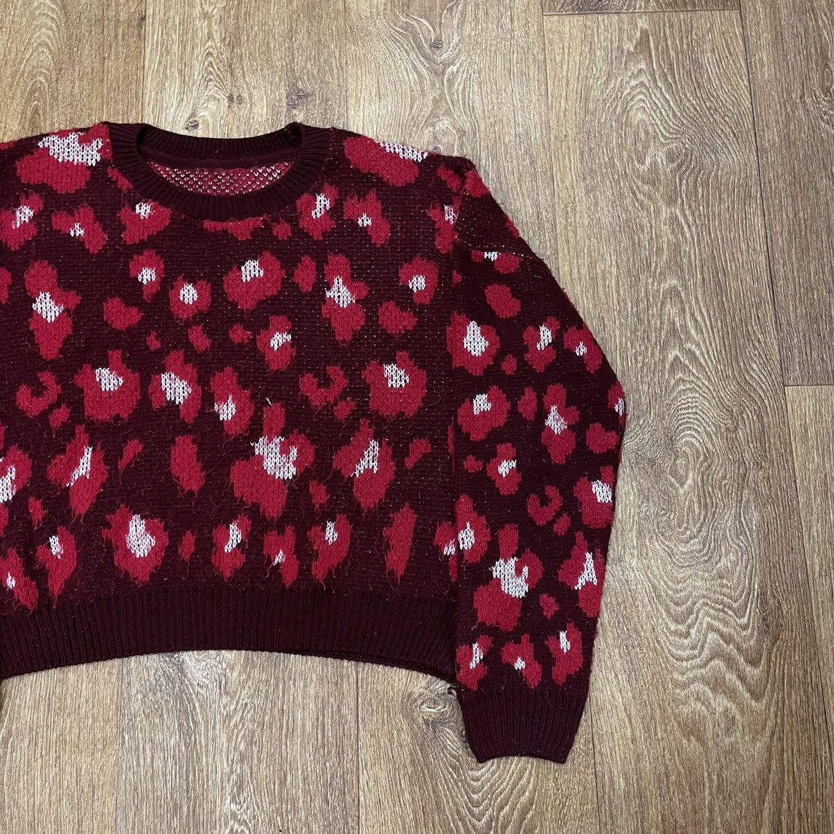 Vintage Vintage Y2K Floral All Over Print Crop Sweater Rave Baggy S Size US S / EU 44-46 / 1 - 2 Thumbnail