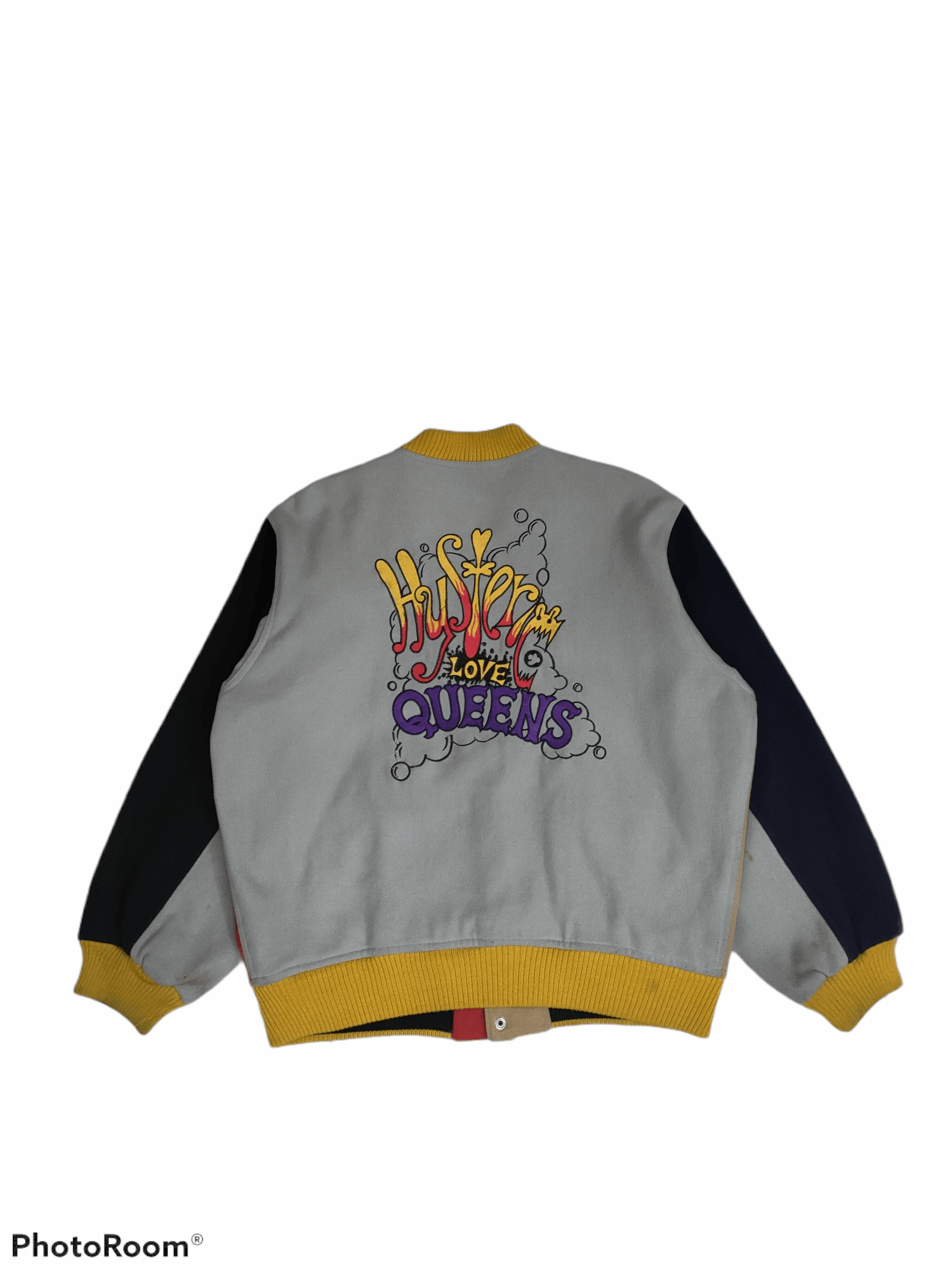 Hysteric Glamour HYSTERIC LOVE QUEENS STONED WOOL VARSITY JACKET Size US L / EU 52-54 / 3 - 2 Thumbnail