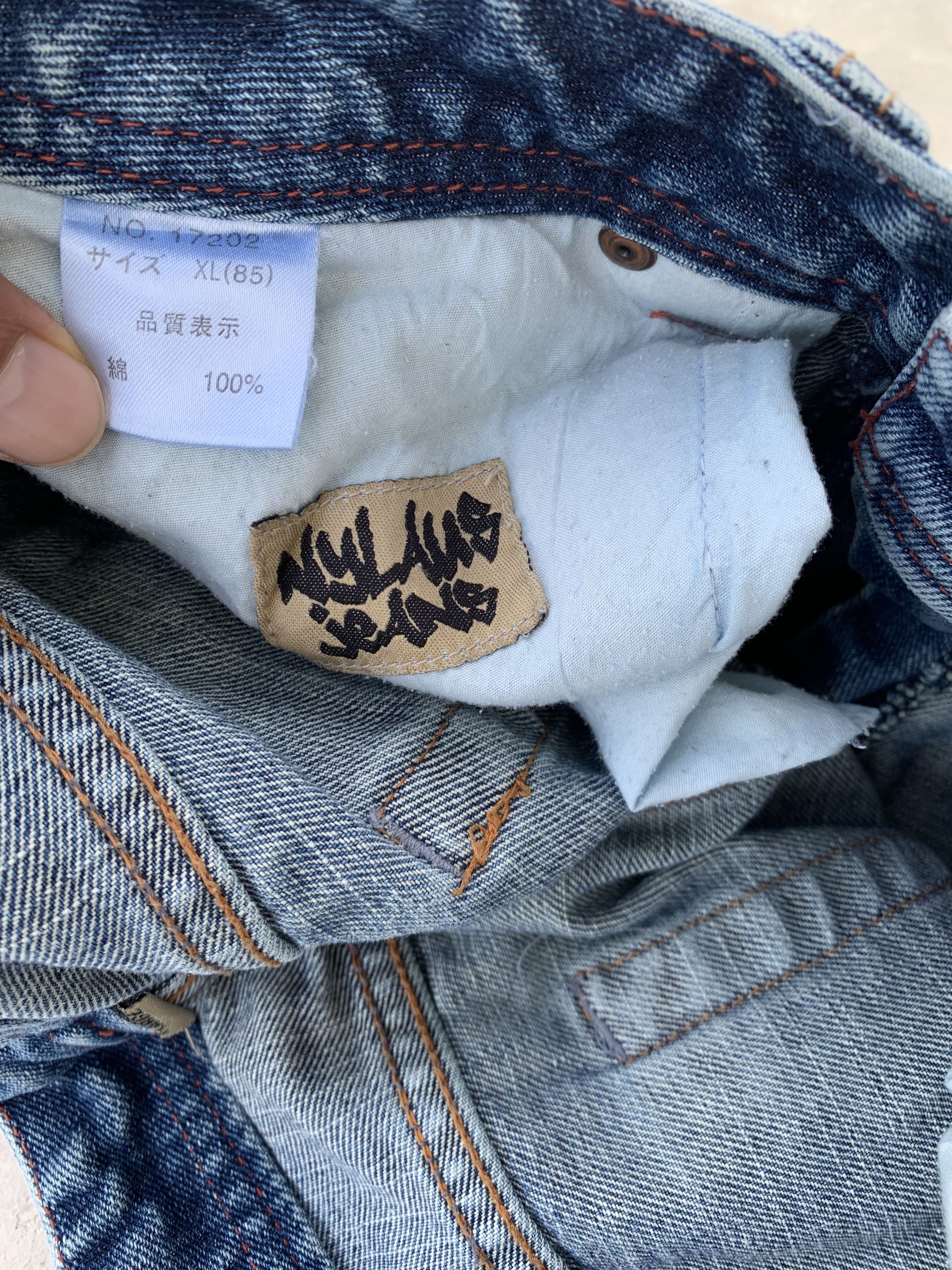 Japanese Brand Vintage Nylaus Light Distressed Painter Denim Jeans Size US 32 / EU 48 - 16 Thumbnail