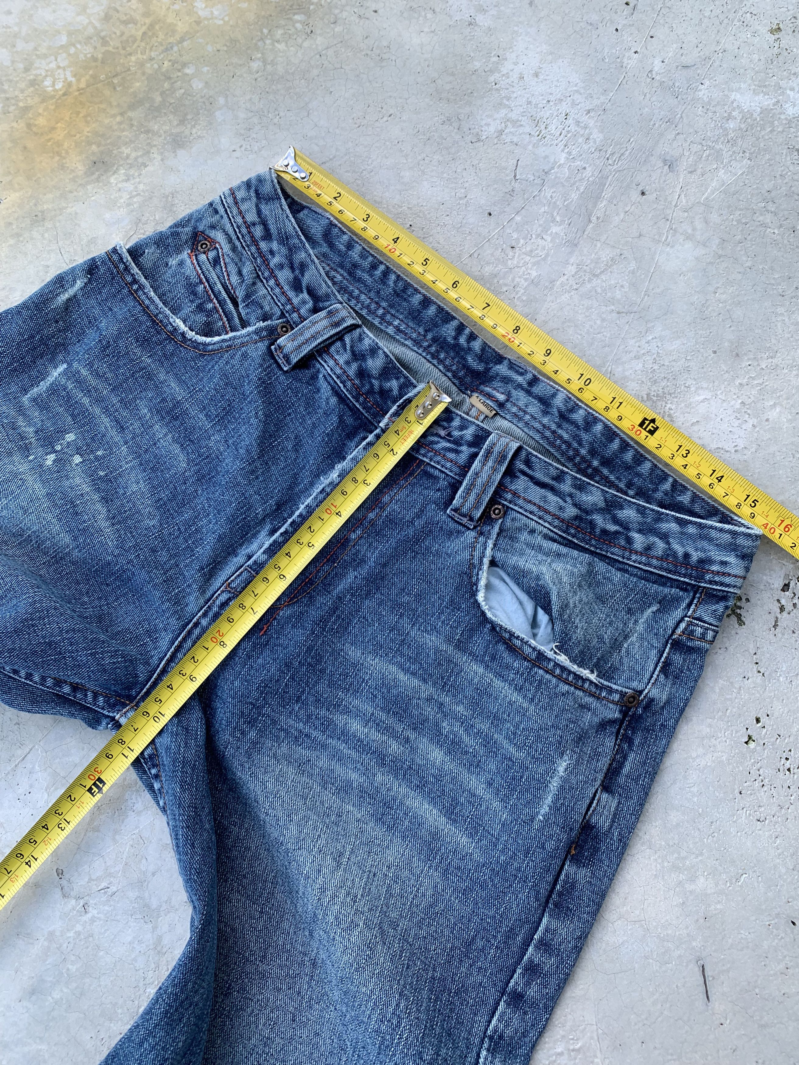 Japanese Brand Vintage Nylaus Light Distressed Painter Denim Jeans Size US 32 / EU 48 - 9 Thumbnail