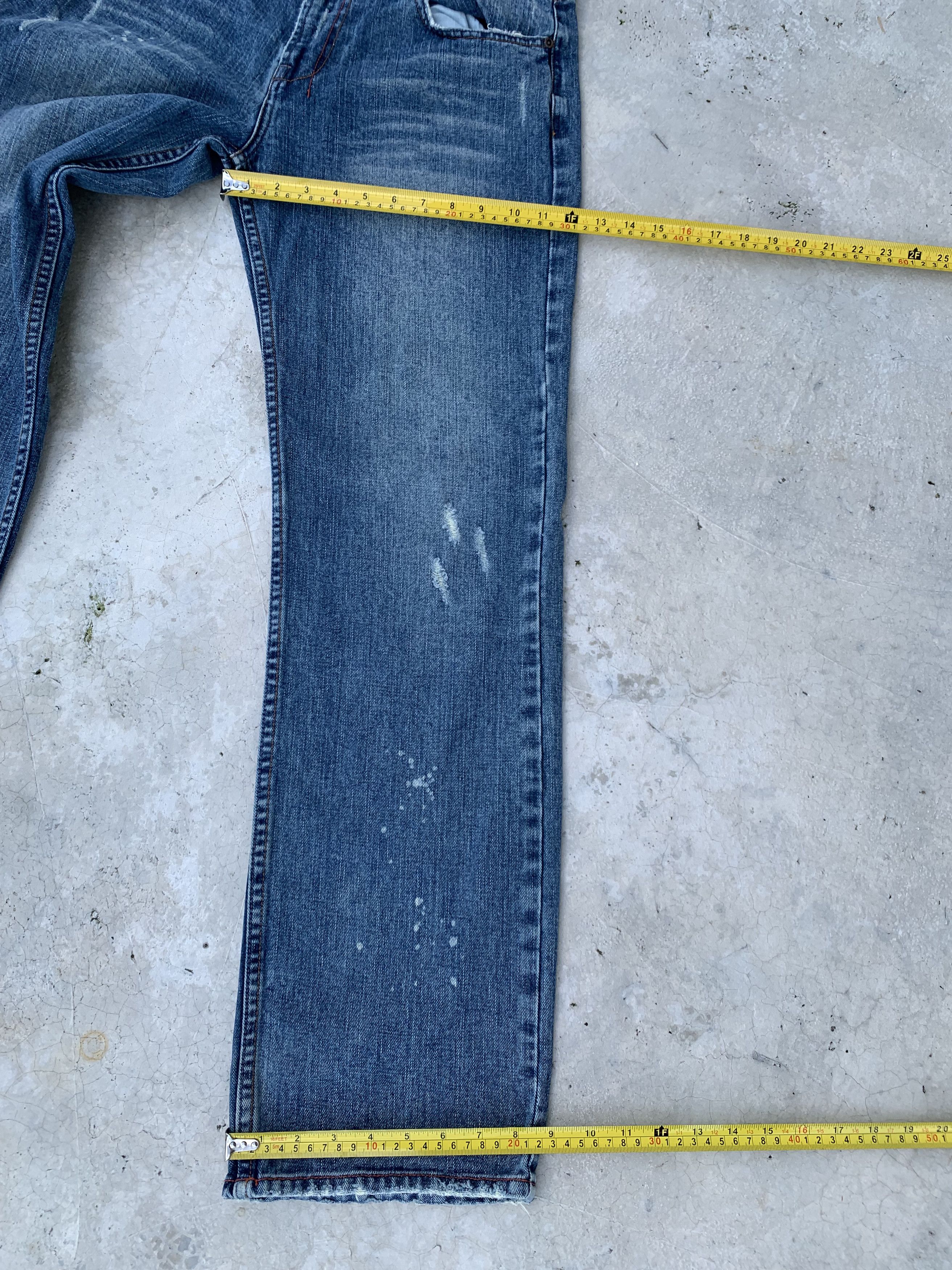 Japanese Brand Vintage Nylaus Light Distressed Painter Denim Jeans Size US 32 / EU 48 - 7 Thumbnail