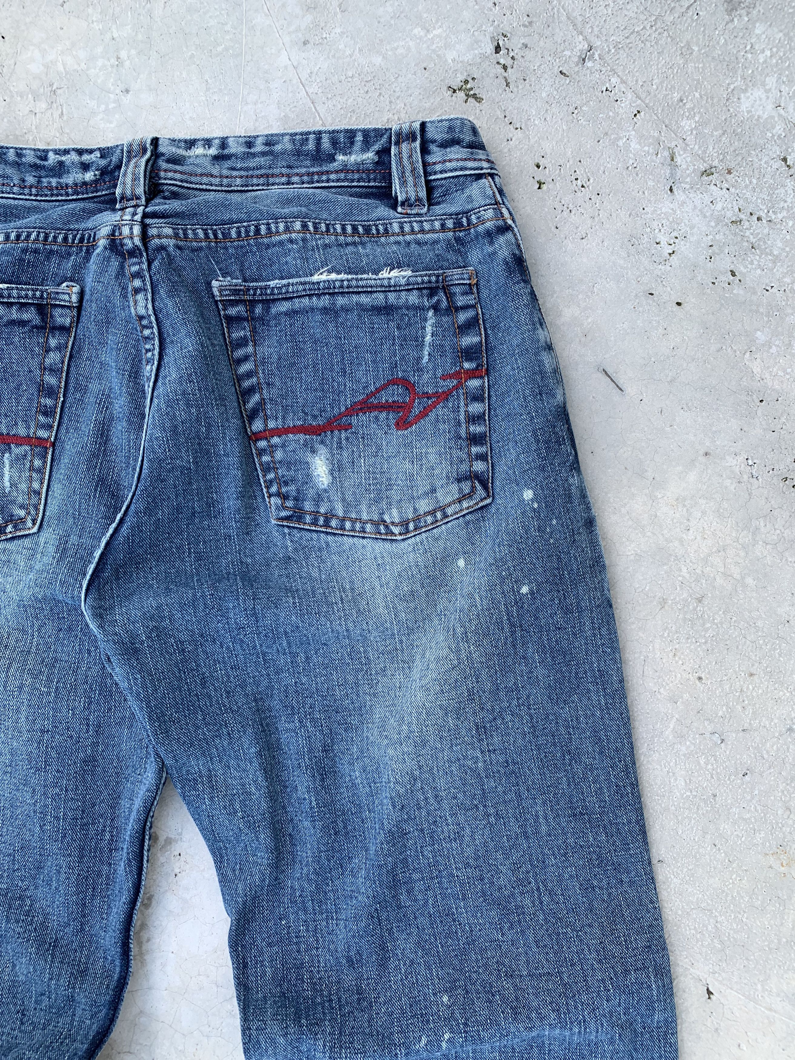 Japanese Brand Vintage Nylaus Light Distressed Painter Denim Jeans Size US 32 / EU 48 - 11 Thumbnail