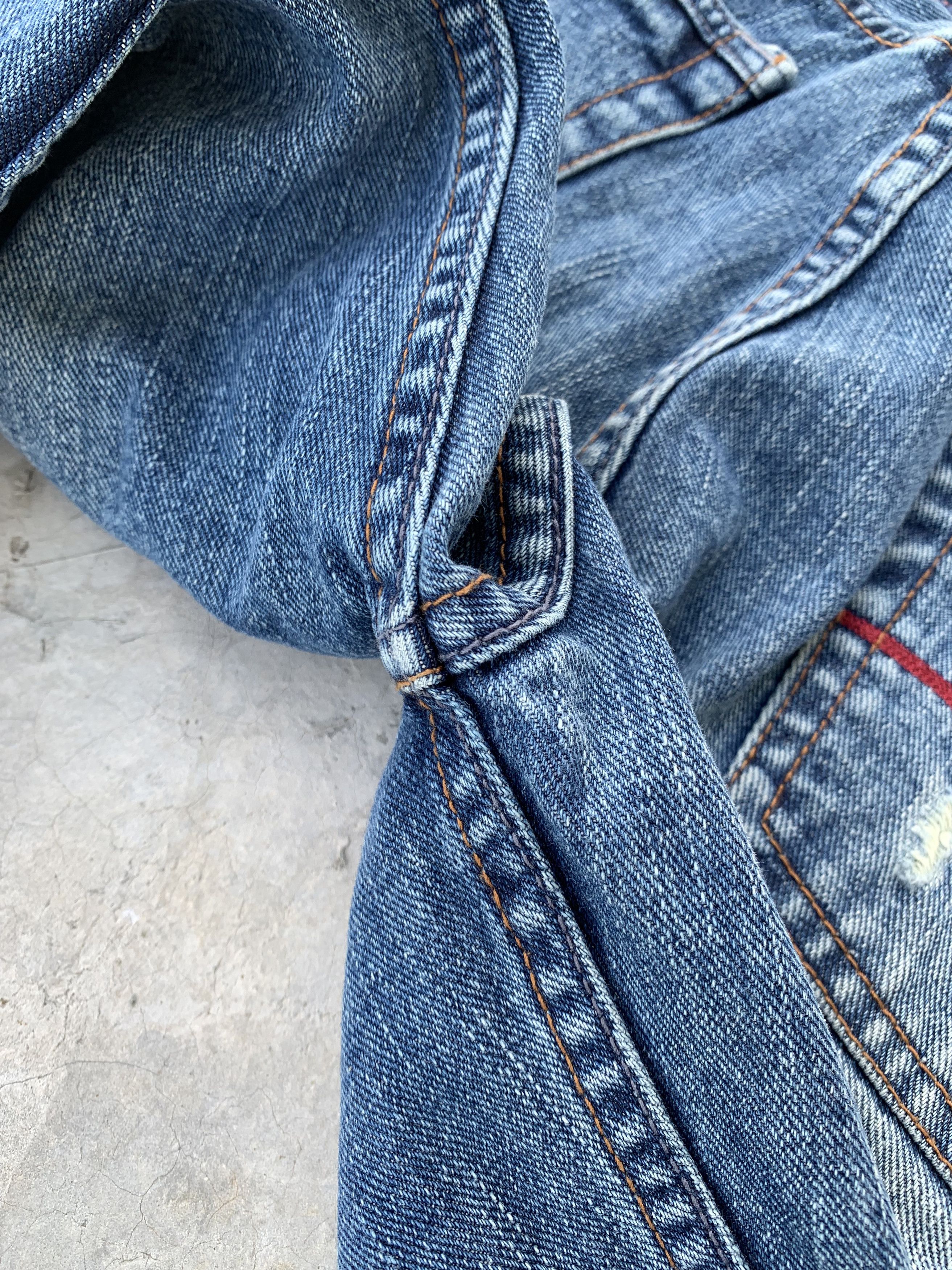 Japanese Brand Vintage Nylaus Light Distressed Painter Denim Jeans Size US 32 / EU 48 - 15 Thumbnail