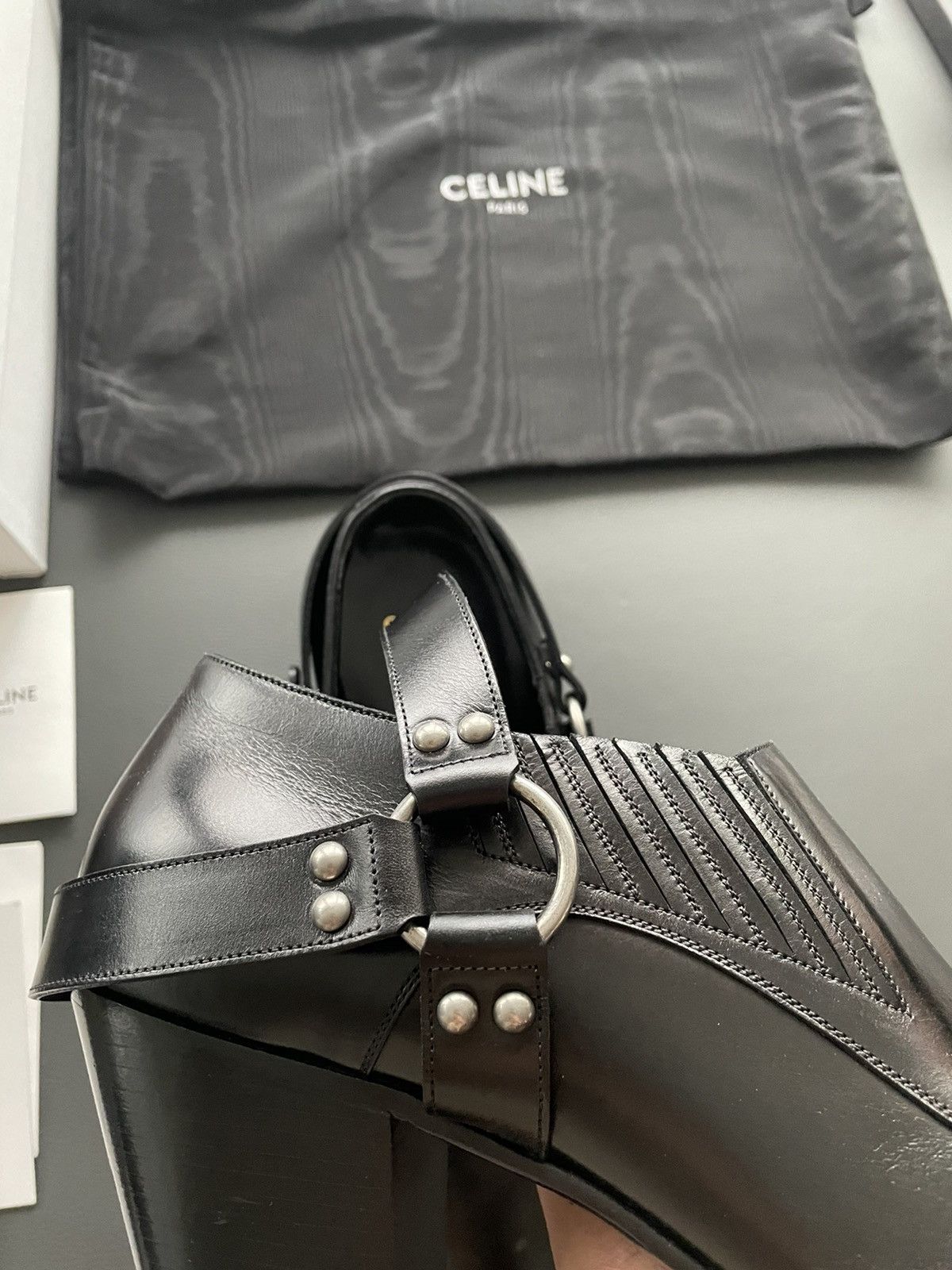 Celine × Hedi Slimane Celine Jacno Biker Boots by Hedi Slimane Super Runway Size US 9.5 / EU 42-43 - 11 Thumbnail