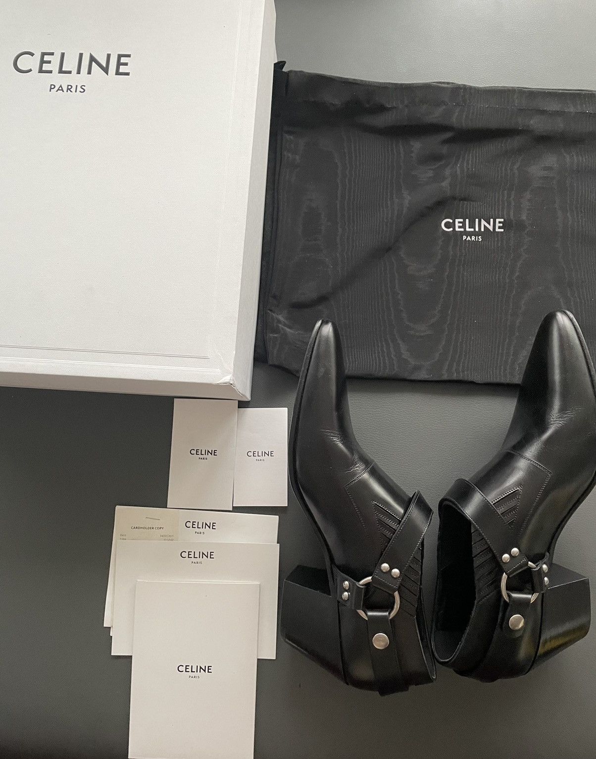 Celine × Hedi Slimane Celine Jacno Biker Boots by Hedi Slimane Super Runway Size US 9.5 / EU 42-43 - 19 Thumbnail