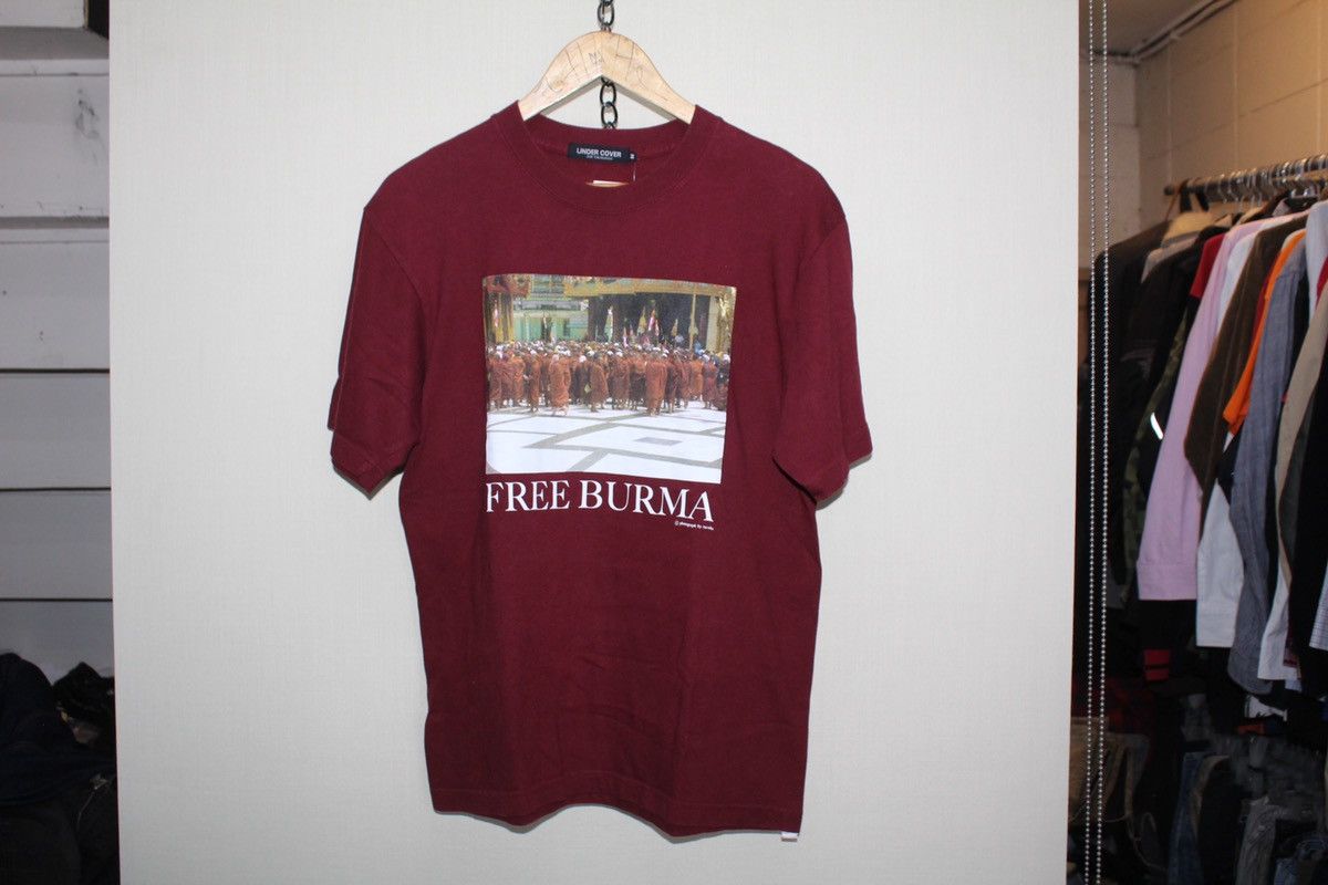 image of Undercover Free Burma Tee in Maroon, Men's (Size Medium)