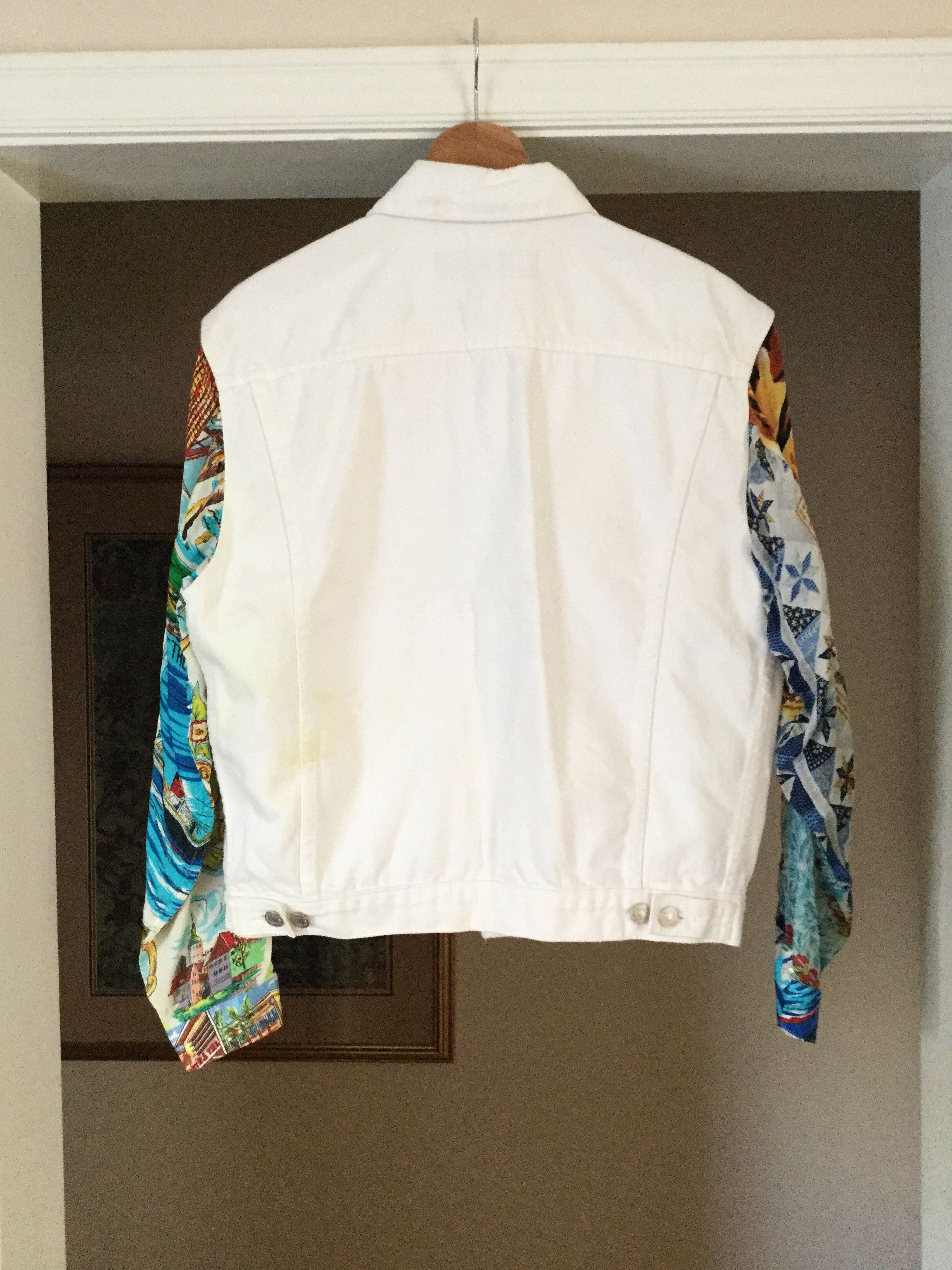 Comme des Garcons AD1989 Reconstructed Scarf Trucker Jacket Size US S / EU 44-46 / 1 - 4 Thumbnail